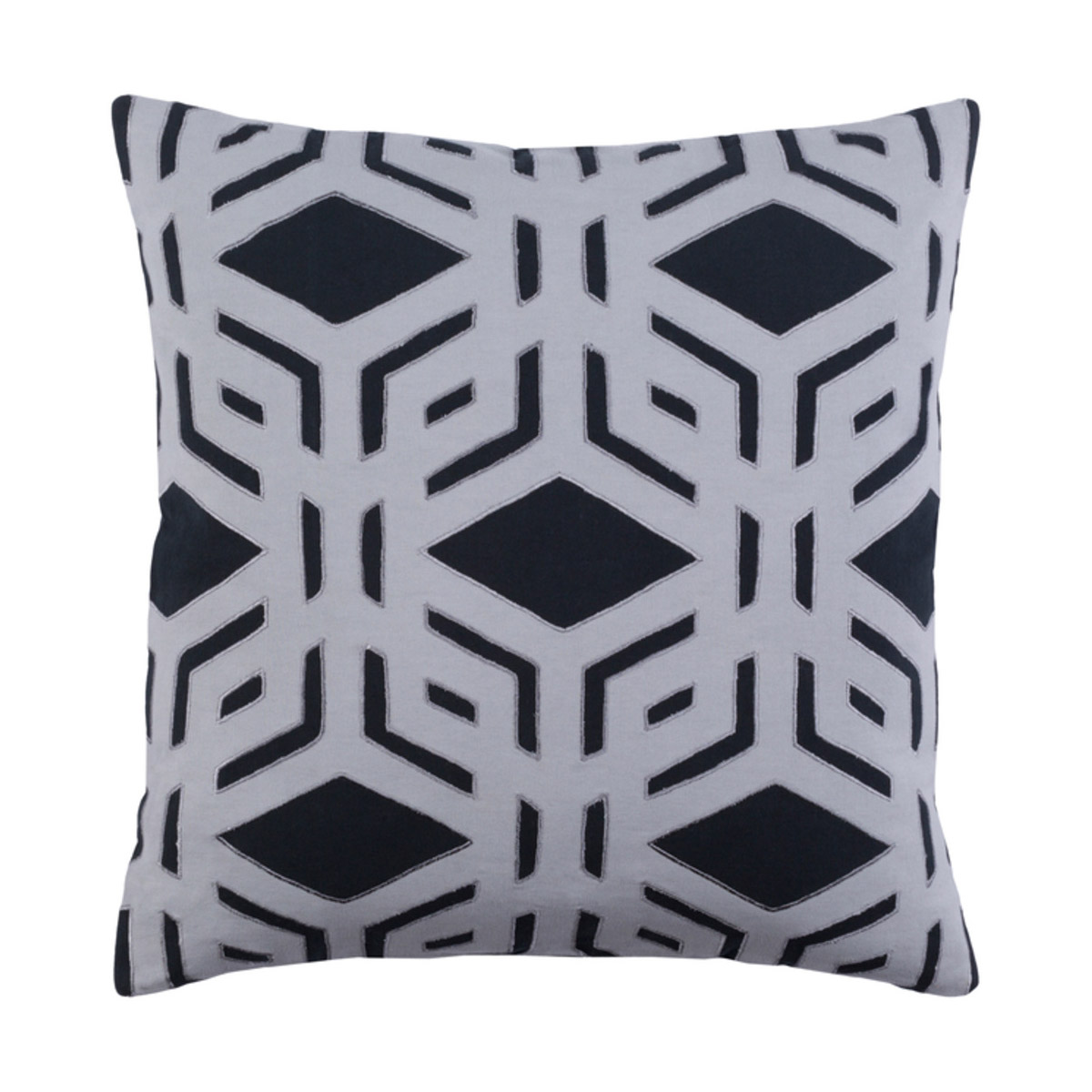 Surya MBK001-2222P Millbrook 22 X 22 inch Black and Medium Gray Pillow