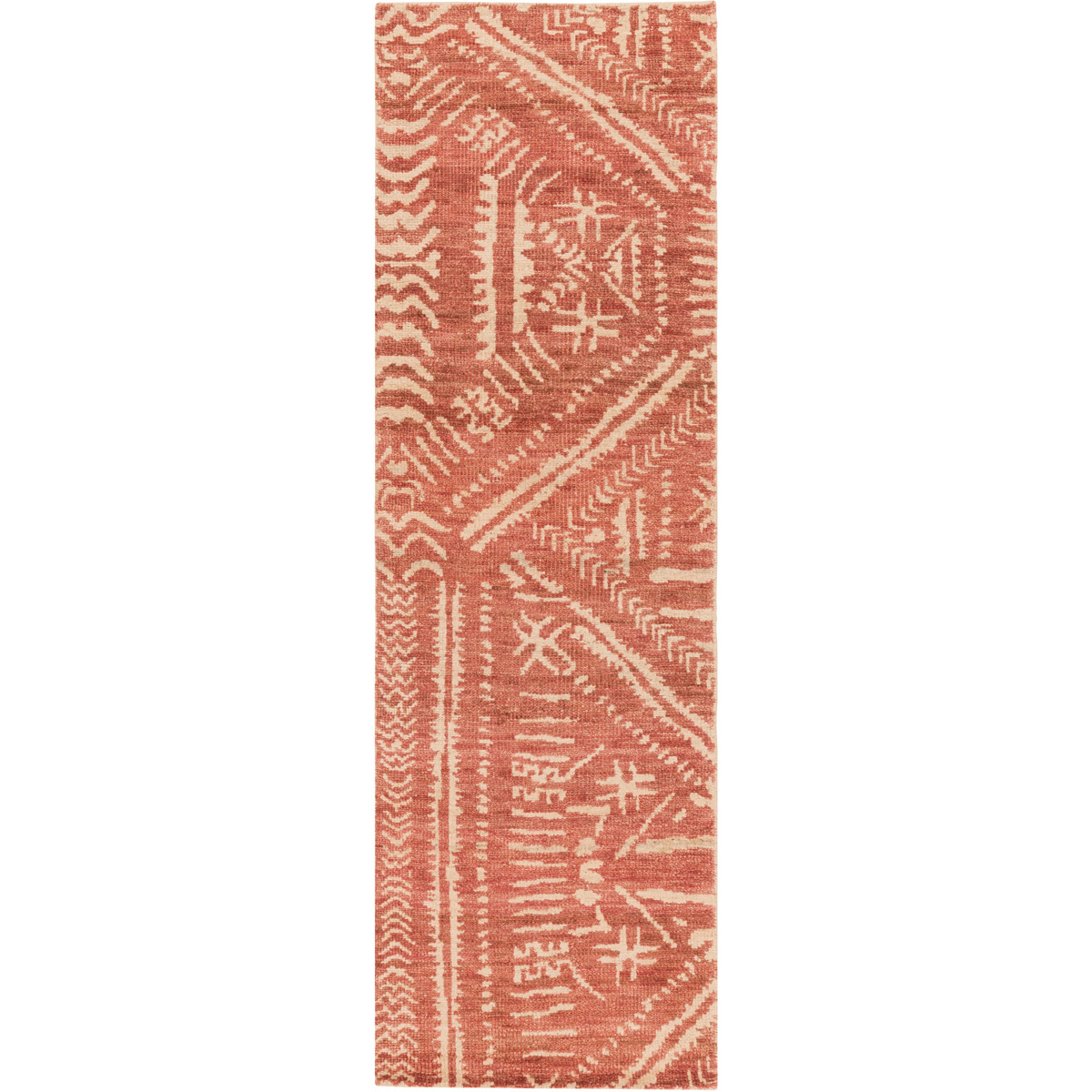Surya MDA1000-268 Mandela 96 X 30 inch Orange and Neutral Runner, Jute