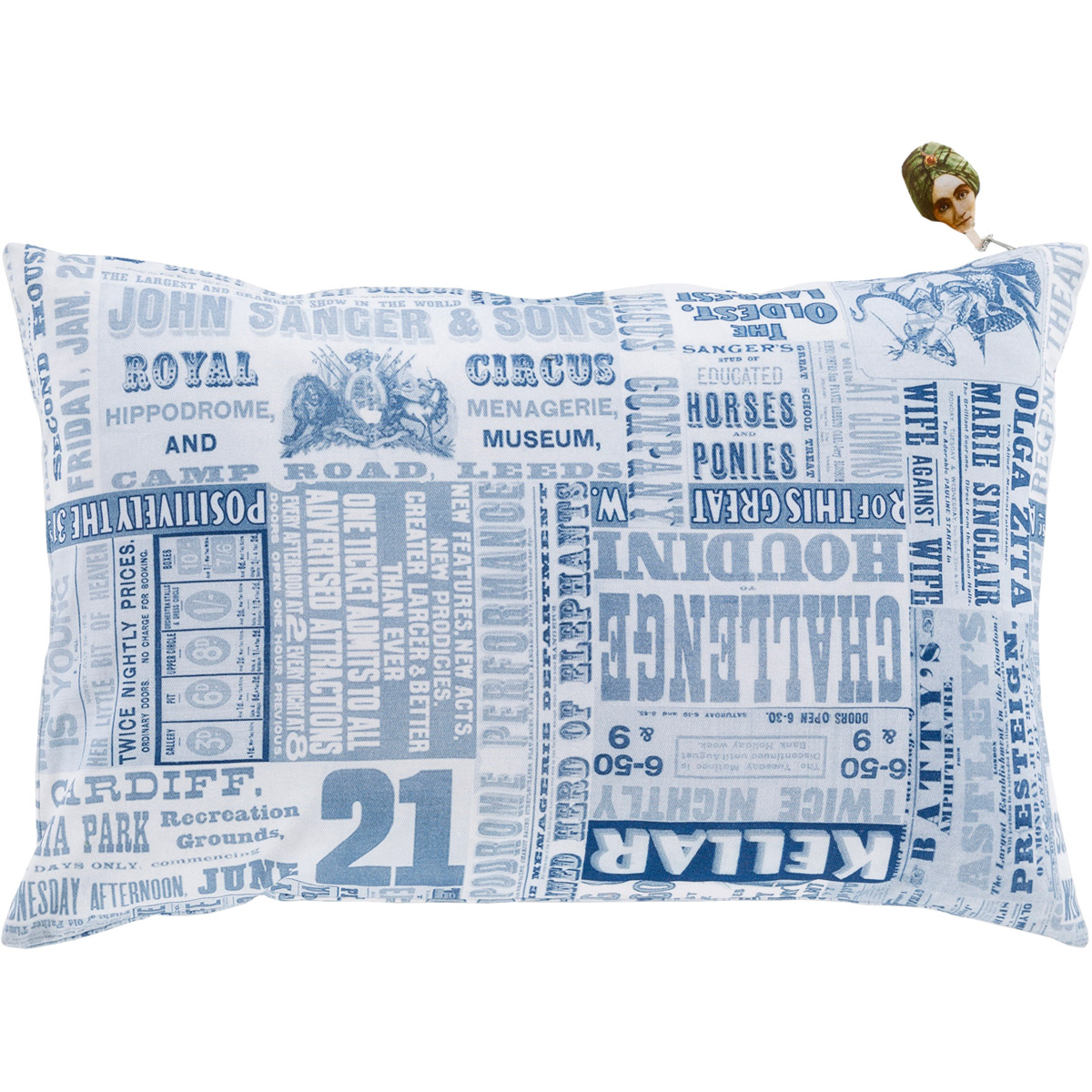 Surya MNG004-1818P Mind Games 18 X 18 inch Navy and Denim Throw Pillow