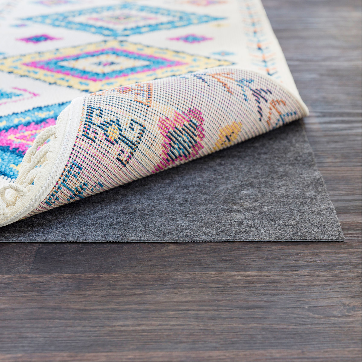 Surya PADS-810OV Standard Felted 120 X 96 inch Medium Grey Rug Pad in 8 x 10 Oval, Oval
