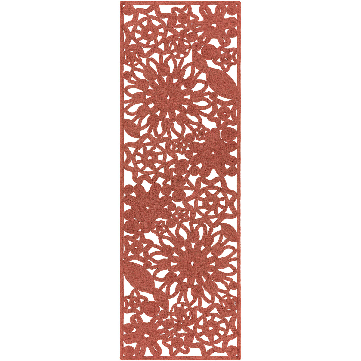 Surya SNB4019-23 Sanibel 36 X 24 inch Red Outdoor Area Rug, Polypropylene, Polyester, and Viscose