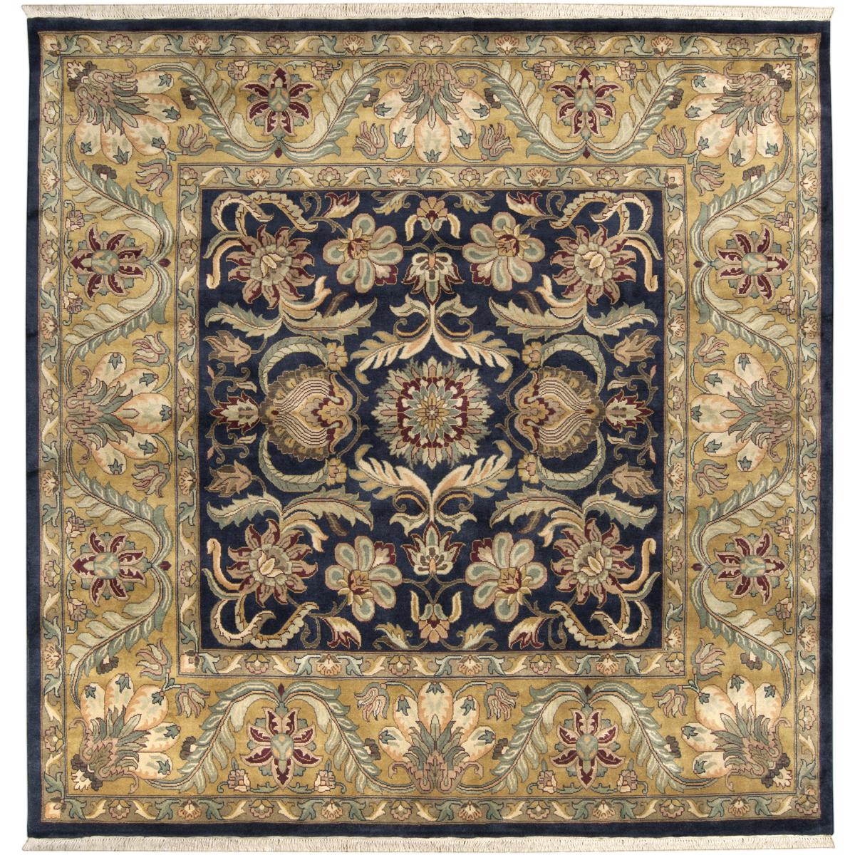 Surya TJ309-8SQ Taj Mahal 96 X 96 inch Ink, Tan, Khaki Rug