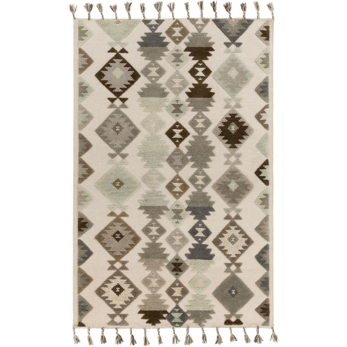 Surya TLL3003-913 Tallo 156 X 108 inch Neutral and Gray Area Rug, Wool and Cotton