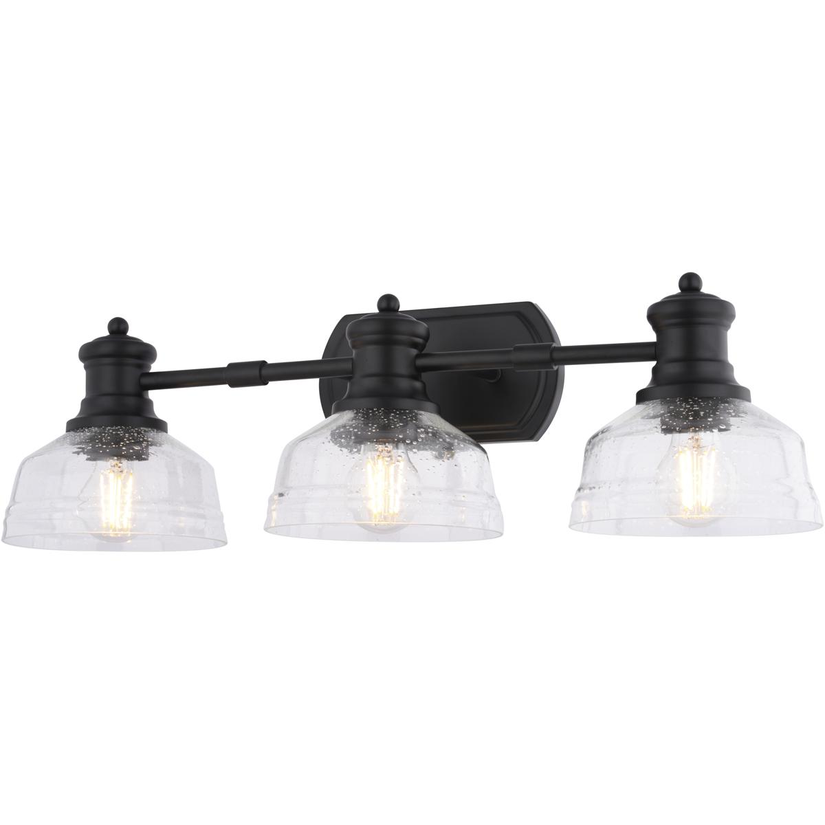 Vaxcel W0557 Beloit 3 Light 25.5 inch Matte Black Bathroom Light Wall Light