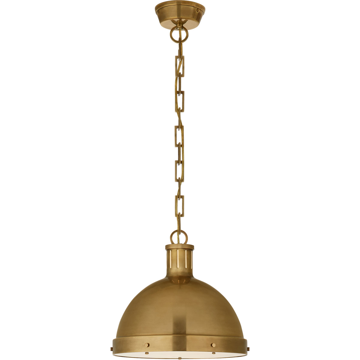 Lighting New York TOB5069HAB Visual Comfort Thomas O'Brien Hicks 2 Light 13 inch Hand-Rubbed Antique Brass Pendant Ceiling Light, Large TOB5069HAB - O
