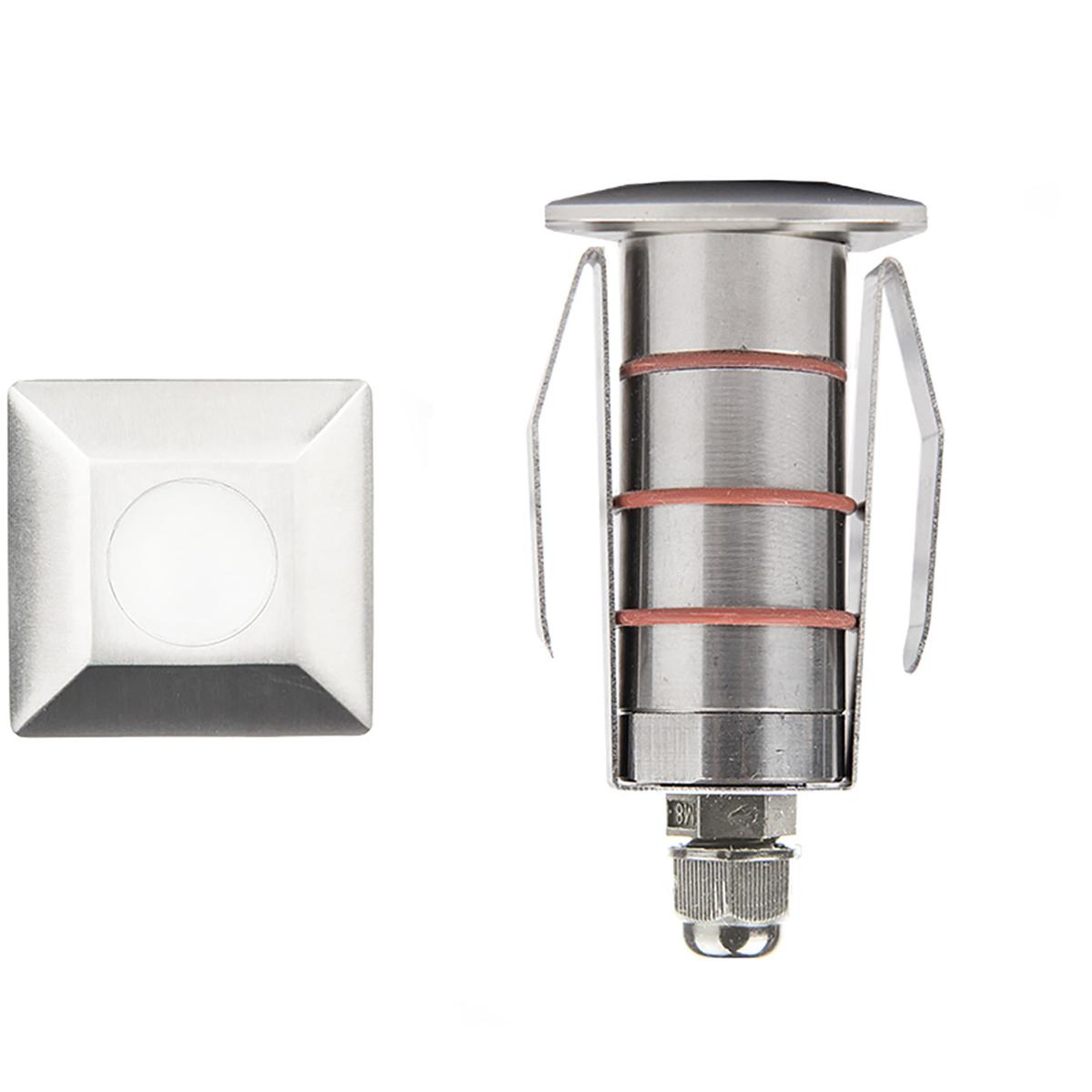 WAC Lighting 1061-30SS Inground Indicator Light 12 2 watt Stainless Steel Path Indicator Light in 3000K Warm White LED, WAC Landscape