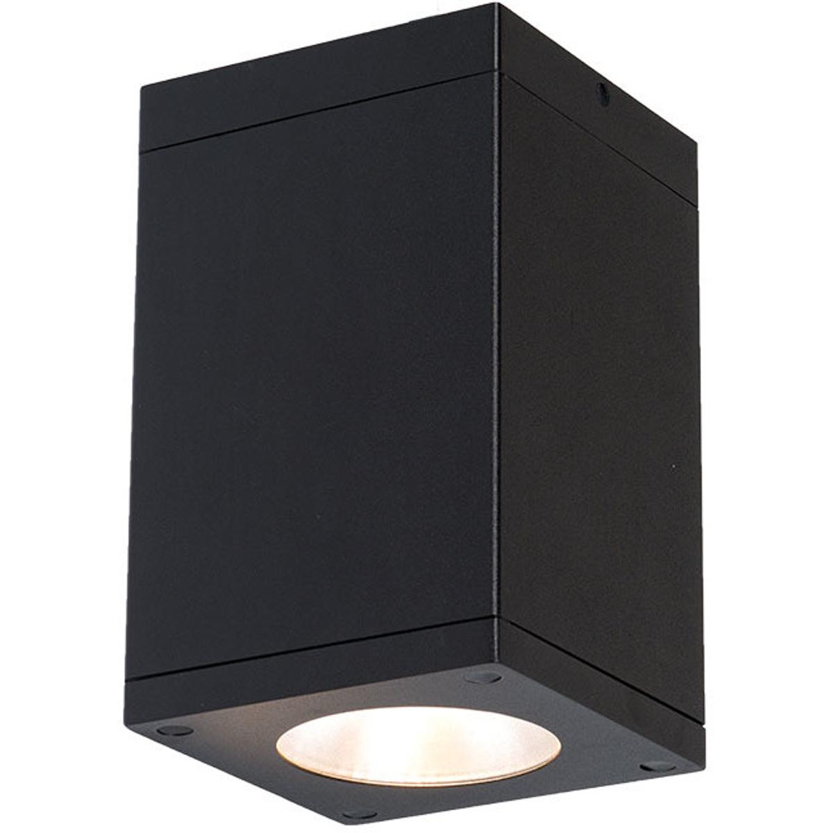 WAC Lighting DC-CD0517-S927-BK Cube Arch LED 4.5 inch Black Flush Ceiling Light in Spot, 90, 2700K