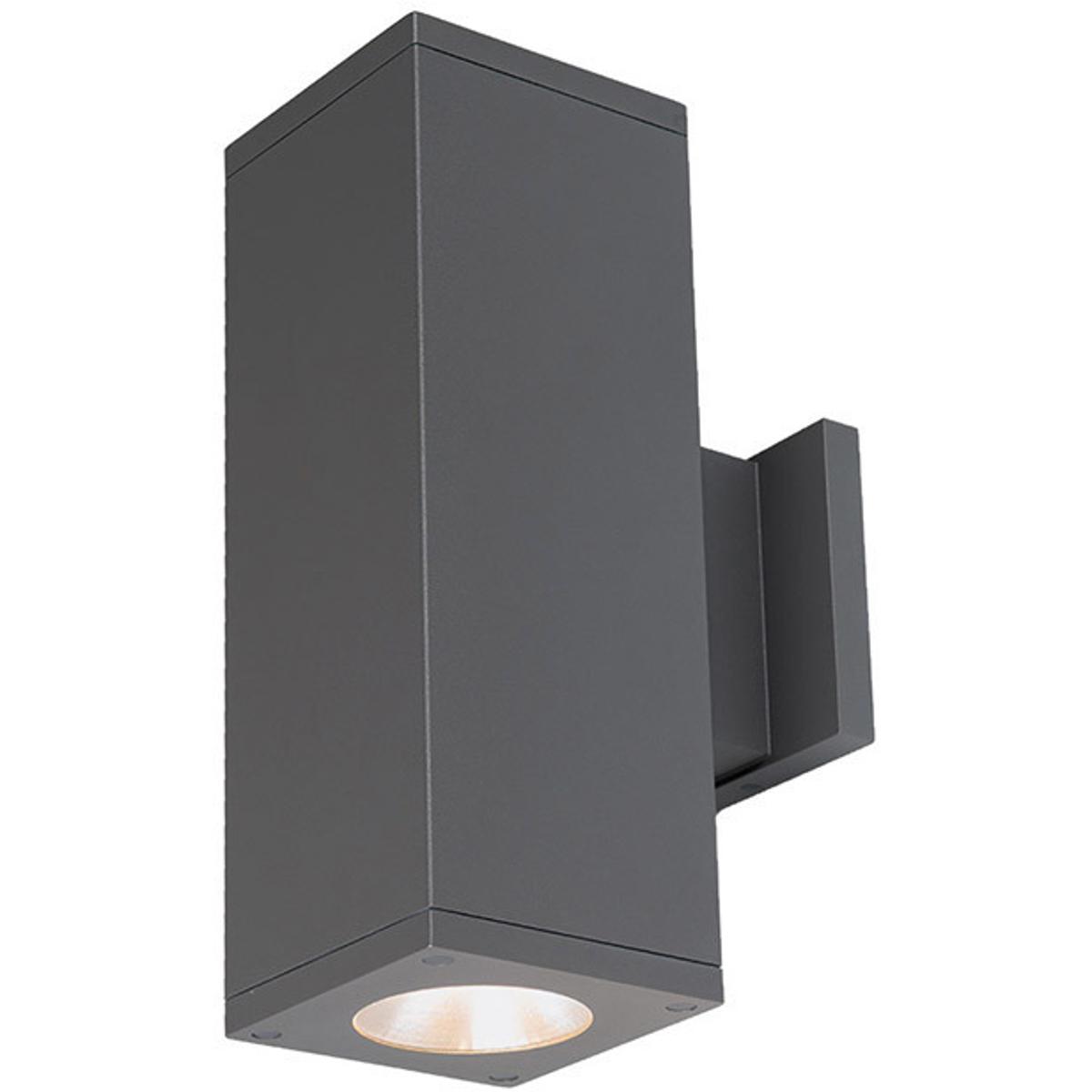WAC Lighting DC-WD05-F927B-GH Cube Arch LED 4.5 inch Graphite Sconce Wall Light in Flood, 90, 2700K, Towards Wall