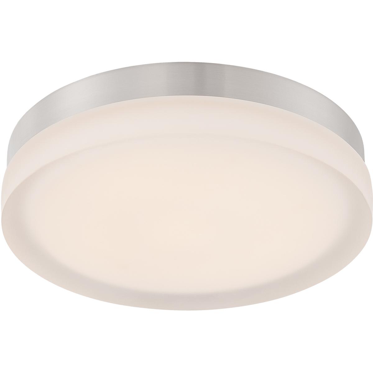 WAC Lighting FM-4109-27-BN Slice LED 8.88 inch Brushed Nickel Flush Mount Ceiling Light in 2700K, dweLED