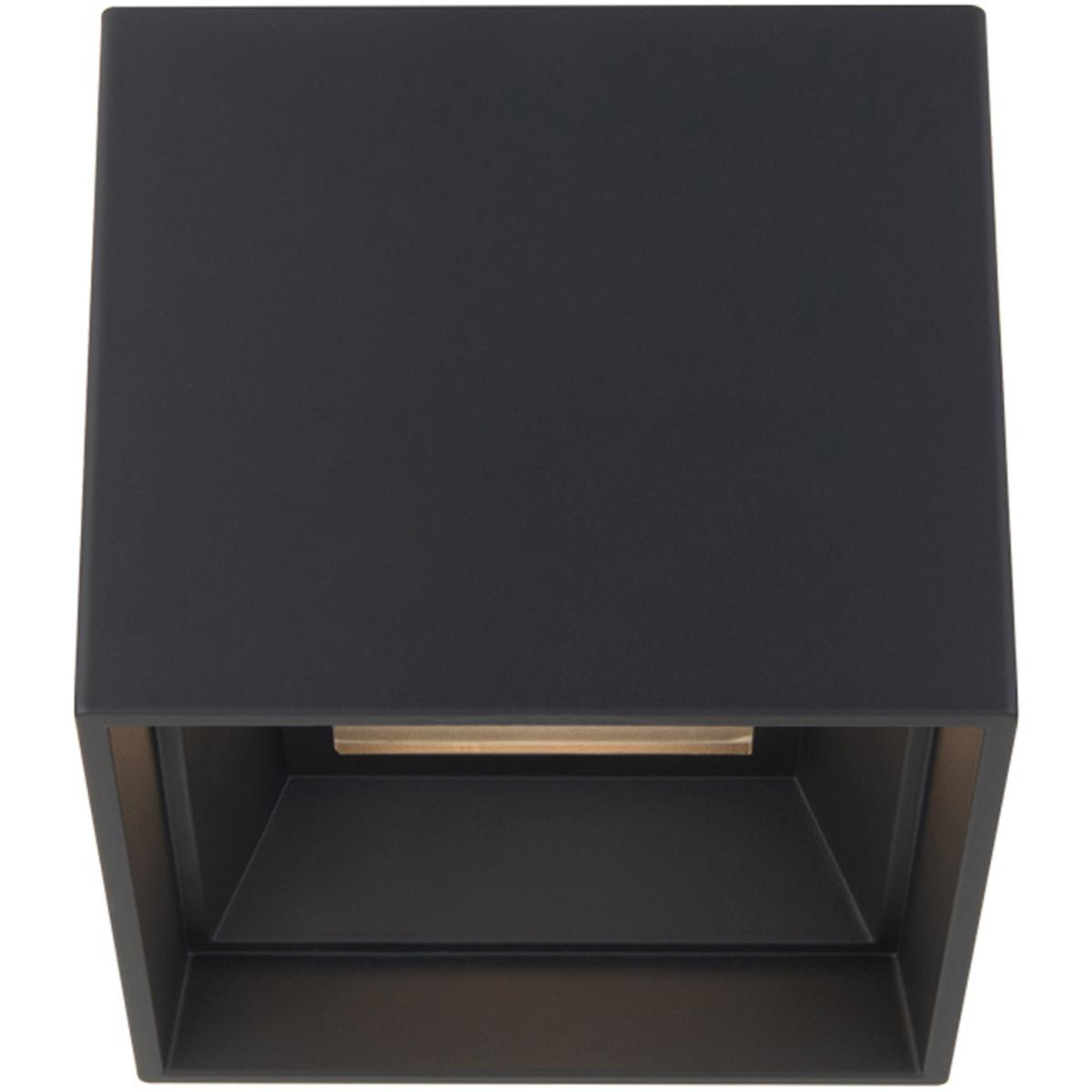 WAC Lighting FM-W47206-30-BK Downtown LED 5 inch Black Flush Mount Ceiling Light in 3000K, dweLED