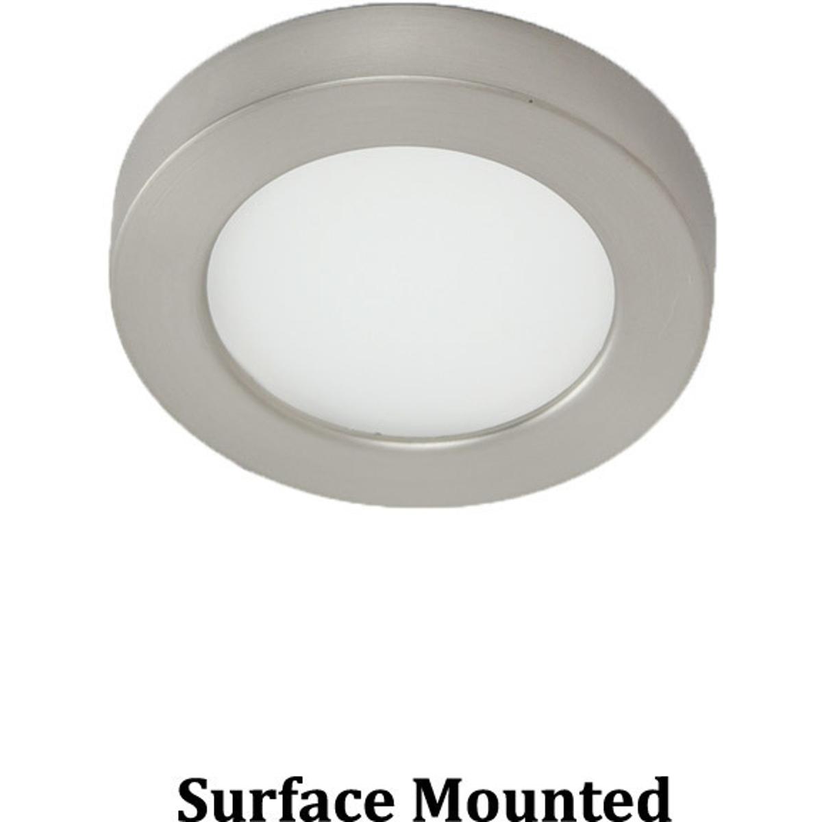 WAC Lighting HR-LED90-27-BN LED Button Light 24 LED 3 inch Brushed Nickel Puck Light in 2700K