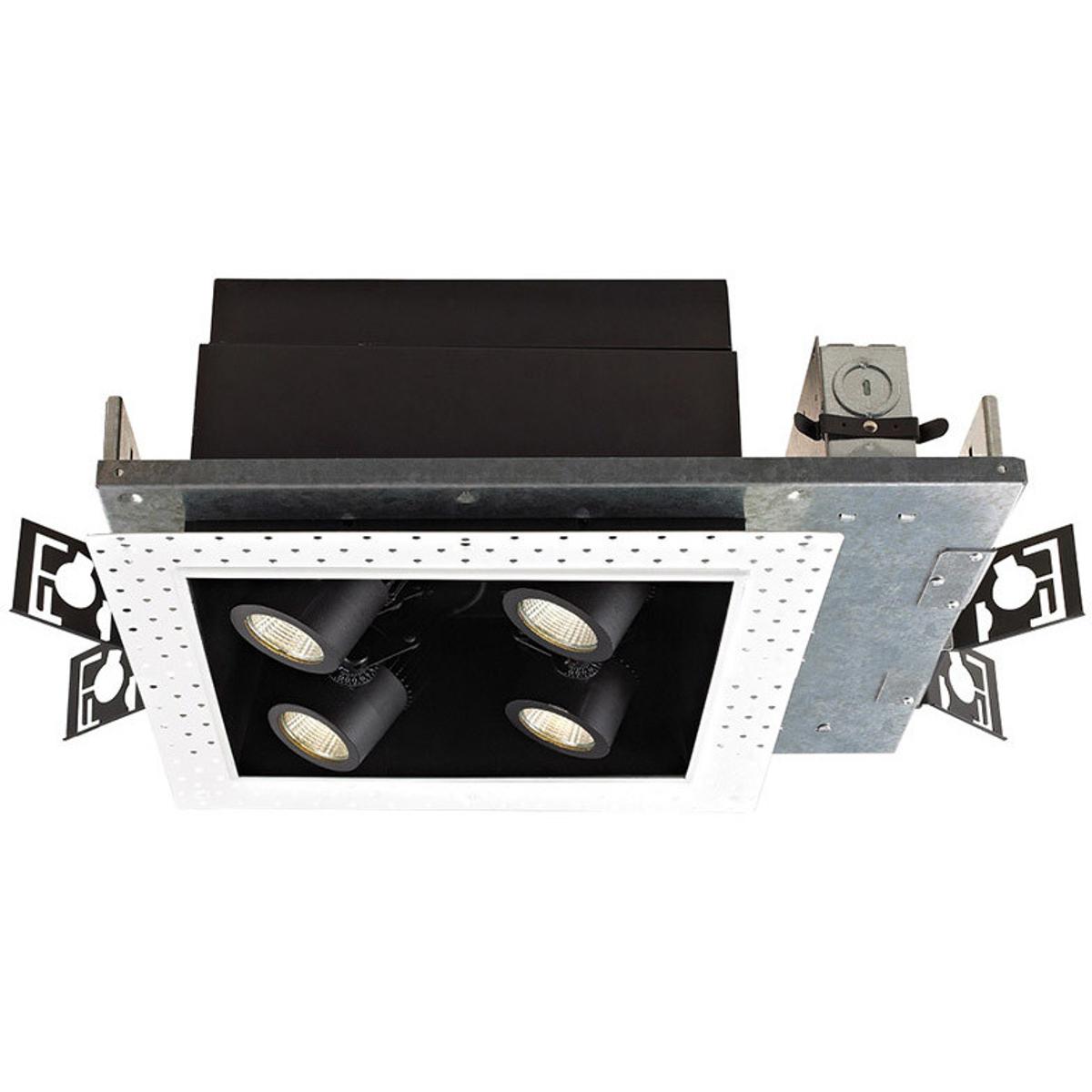 WAC Lighting MT4LD226NE-F27-BK Precision Multiples LED Black Recessed Lighting in 2700K