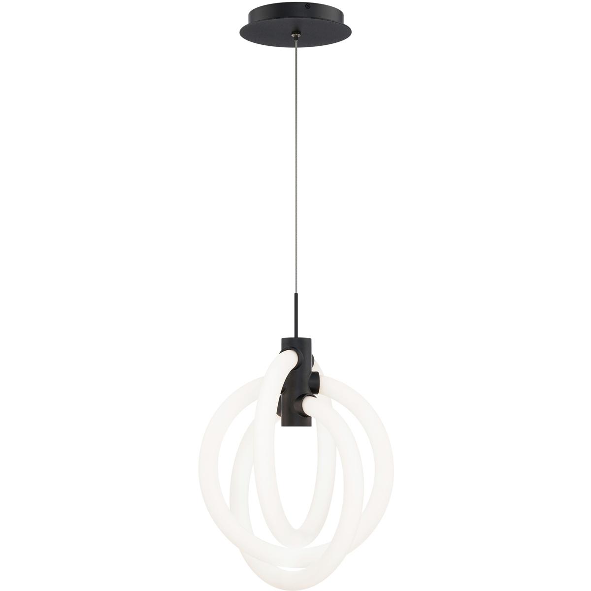 WAC Lighting PD-27413-40-BK Knot LED 10 inch Black Pendant Ceiling Light in 4000K, dweLED