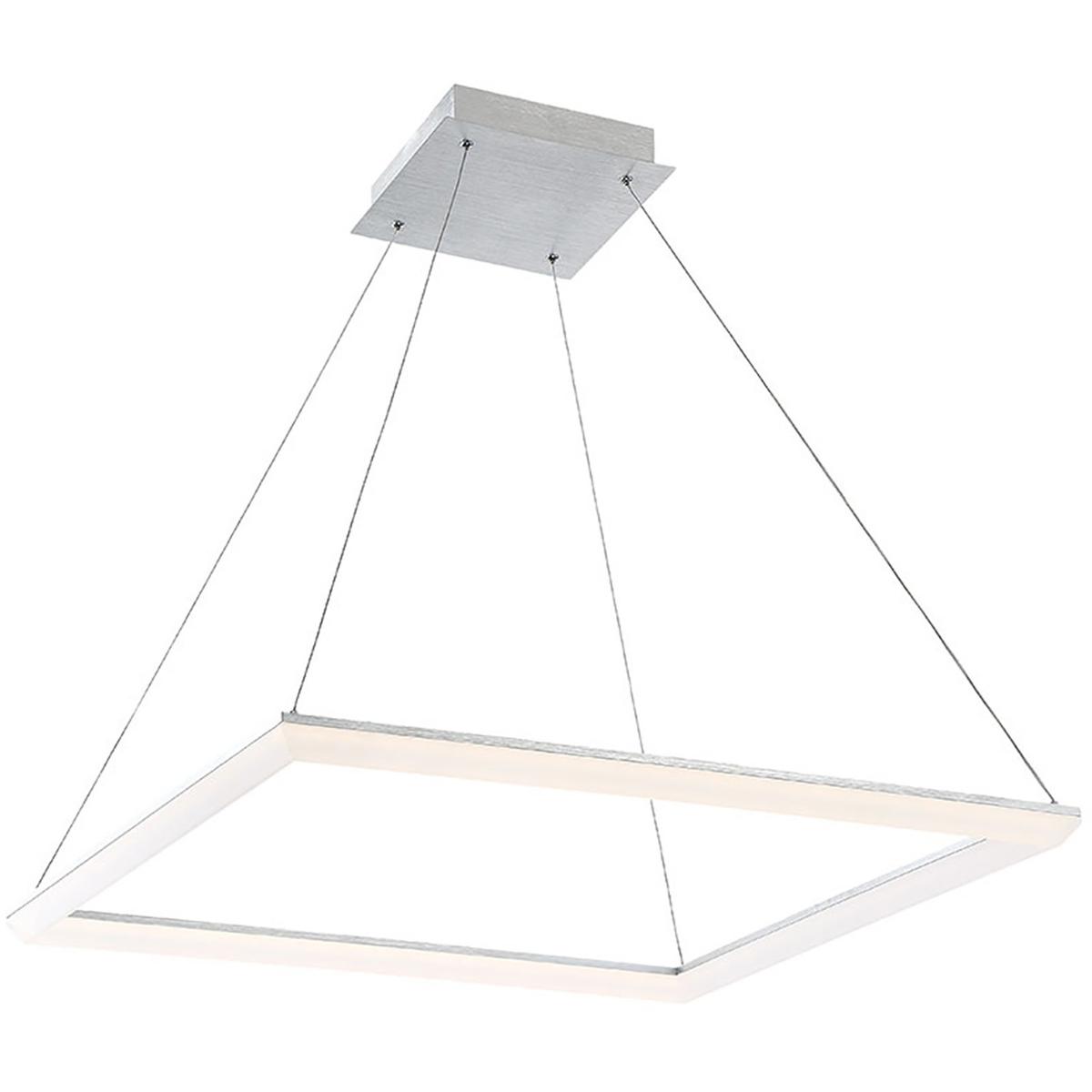 WAC Lighting PD-29828-AL Frame LED 28 inch Brushed Aluminum Pendant Ceiling Light, dweLED