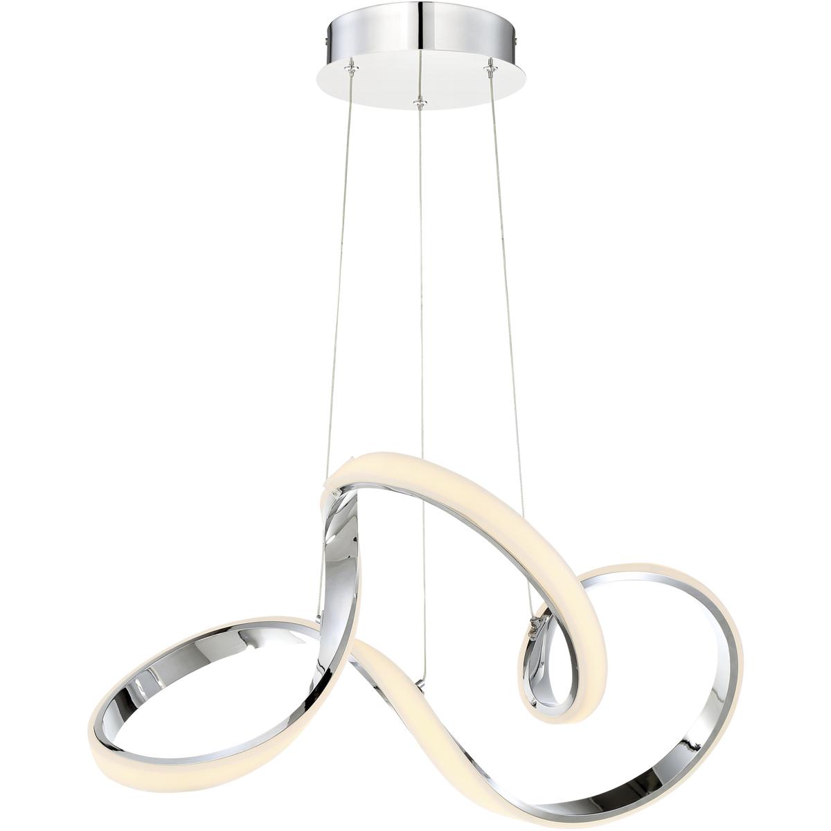 WAC Lighting PD-87723-CH Vornado LED 22 inch Chrome Pendant Ceiling Light, dweLED