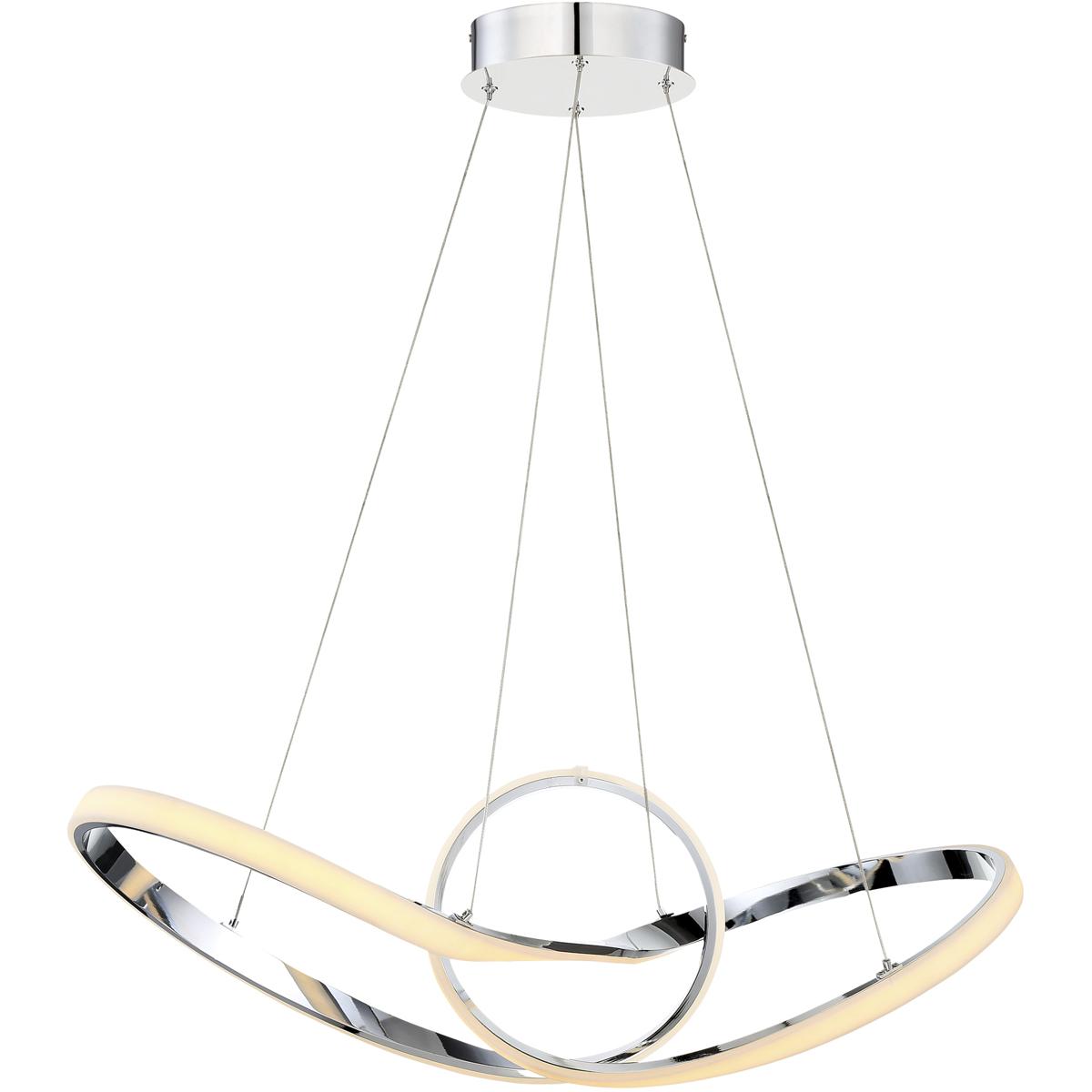WAC Lighting PD-87735-CH Vornado LED 14 inch Chrome Pendant Ceiling Light, dweLED