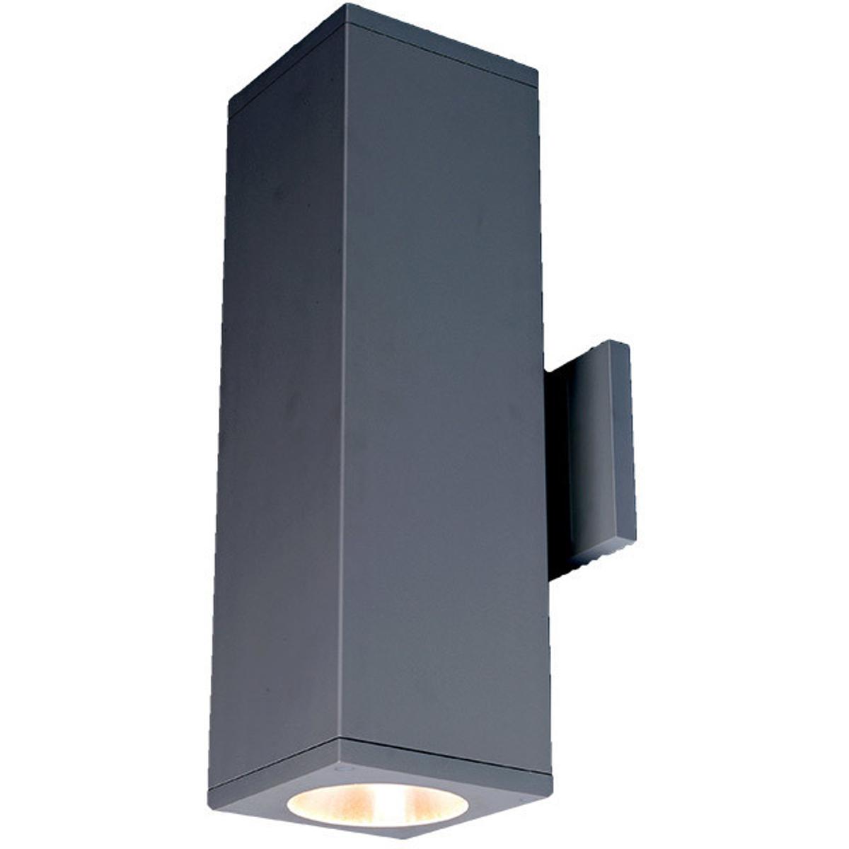 WAC Lighting DC-WE0517-F830S-GH Cube Arch LED 4.5 inch Graphite Sconce Wall Light in Flood, 85, 3000K, Straight Up/Down