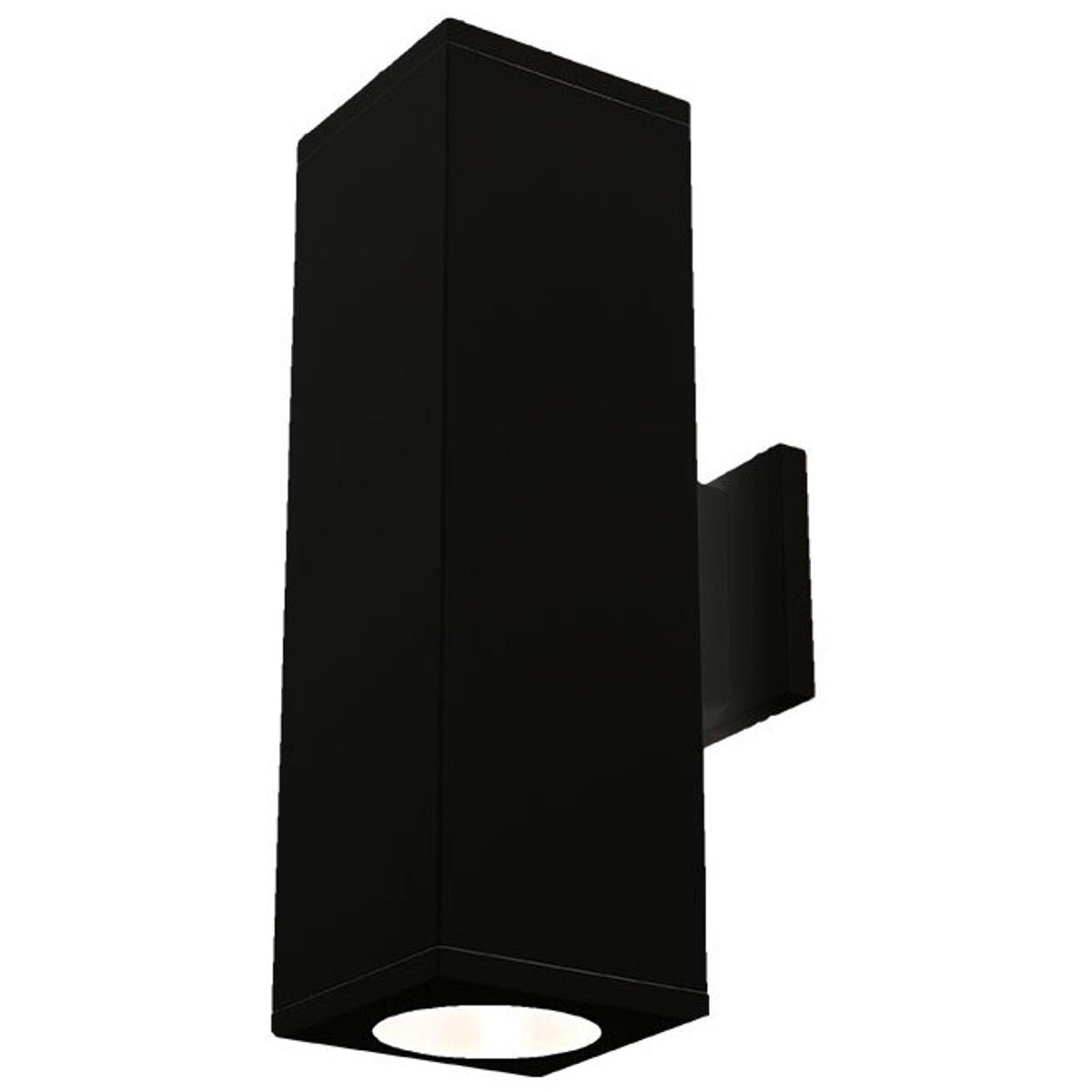 WAC Lighting DC-WE0622-F927S-BK Cube Arch LED 5.5 inch Black Sconce Wall Light in Flood, 90, 2700K, Straight Up/Down