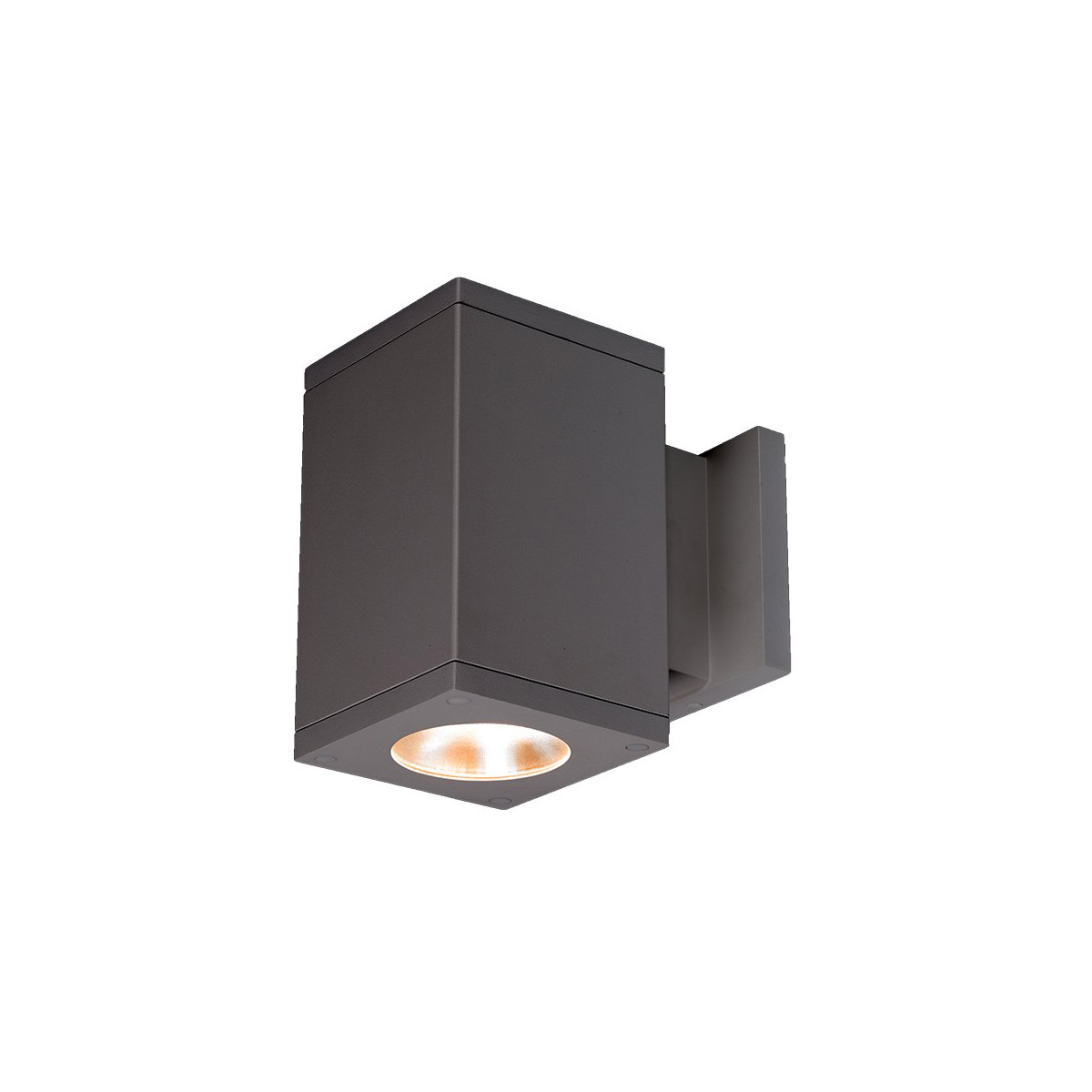 WAC Lighting DC-WS06-F840B-GH Cube Arch LED 5.5 inch Graphite Sconce Wall Light in Flood, 85, 4000K, Towards Wall