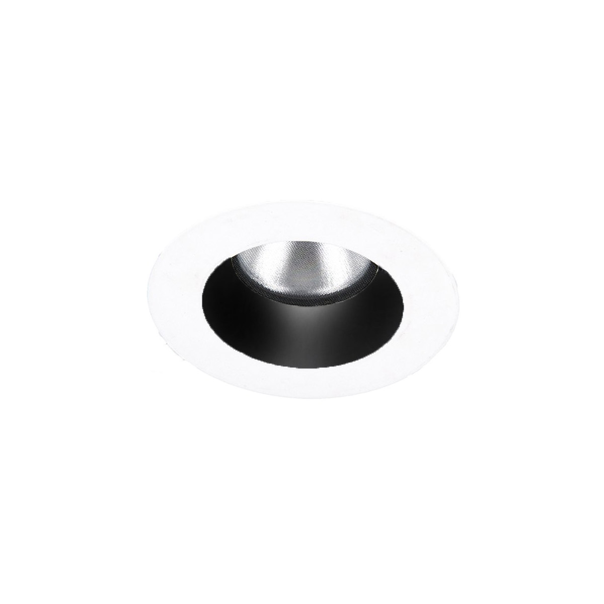 WAC Lighting R2ARDT-F830-BKWT Aether LED B/Wt Recessed Lighting in Flood, 85, 3000K, Black/White, Round