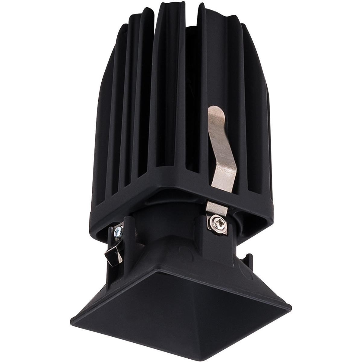 WAC Lighting R2FSDL-927-BK FQ Integrated LED Black Recessed Trim in 2700K, 2" LED