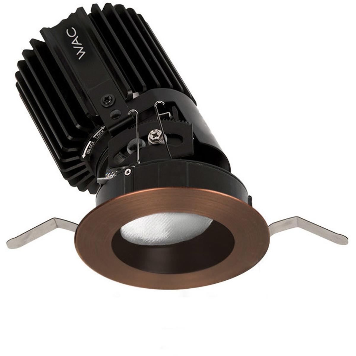 WAC Lighting R2RAT-N930-CB Volta LED Copper Bronze Recessed Lighting in Narrow, 90, 3000K, Round