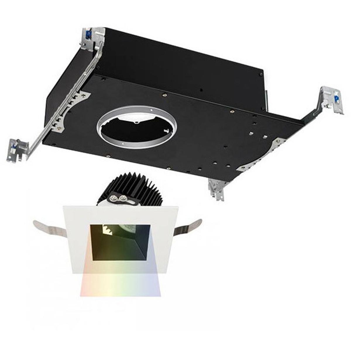 WAC Lighting R3ASAT-S927-BKWT Aether LED B/Wt Recessed Lighting in 2700K, Black/White