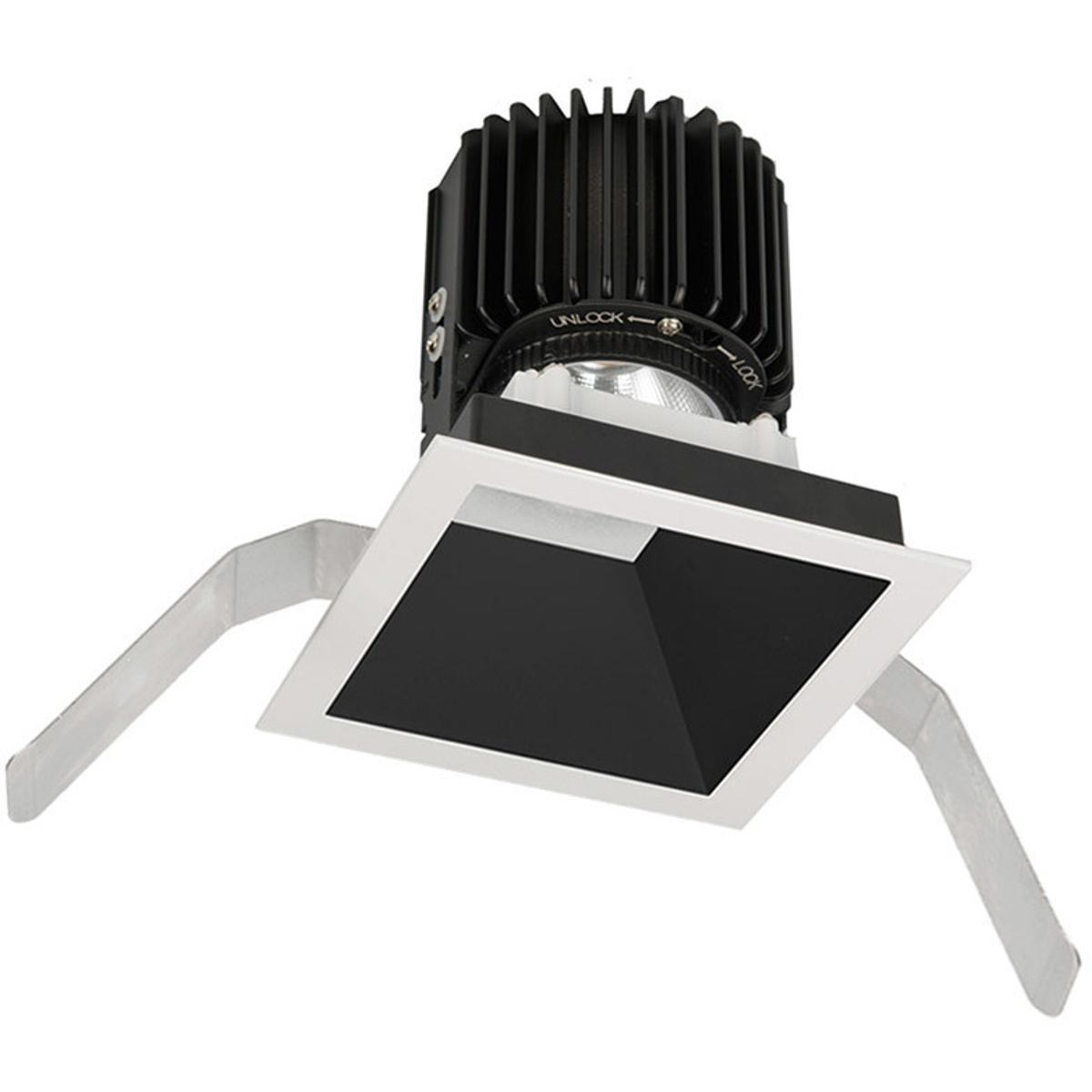 WAC Lighting R4SD2T-F830-BKWT Volta LED B/Wt Recessed Lighting in Flood, 85, 3000K, Black/White