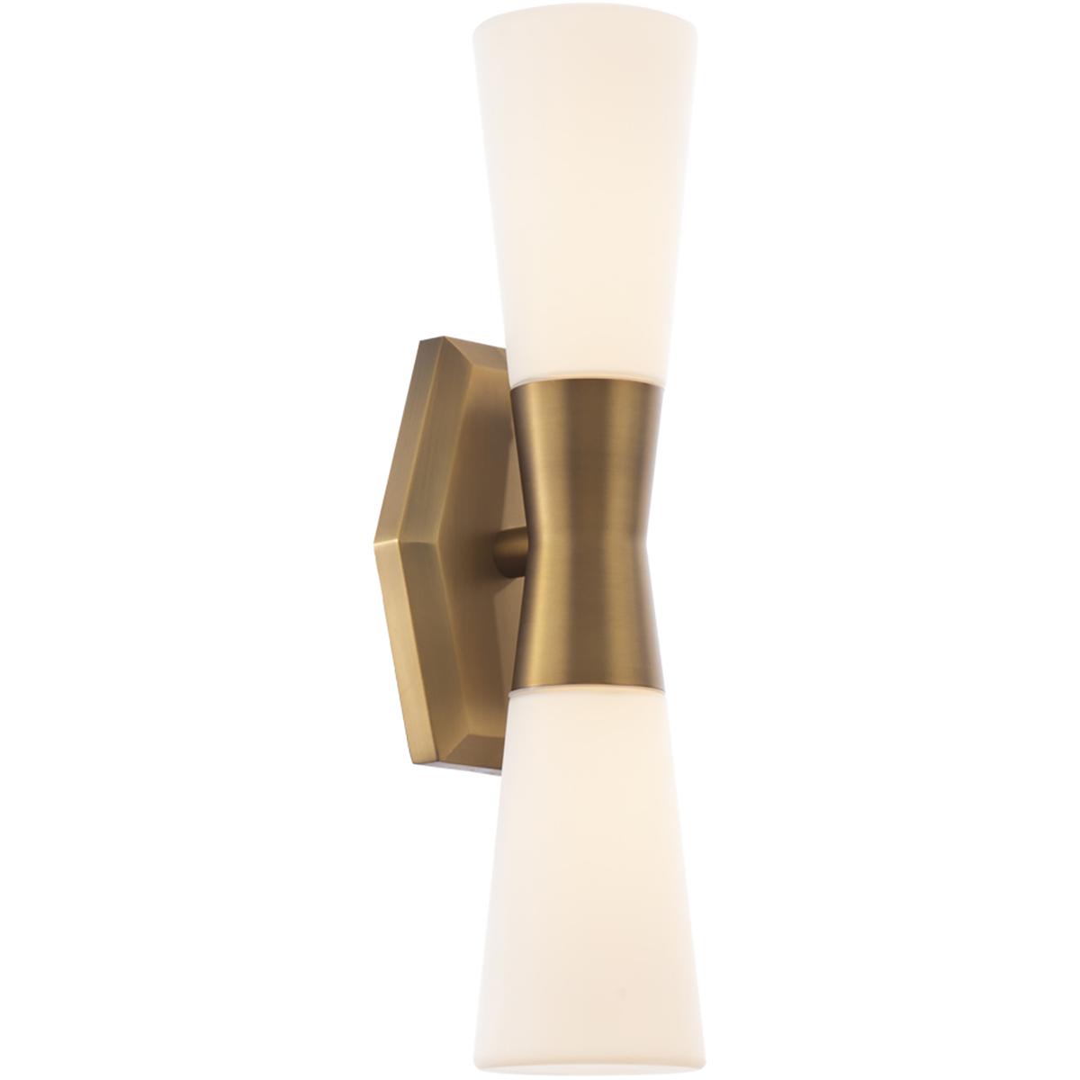 WAC Lighting WS-30018-AB Locke LED 4.88 inch Aged Brass Bath Vanity & Wall Light, dweLED