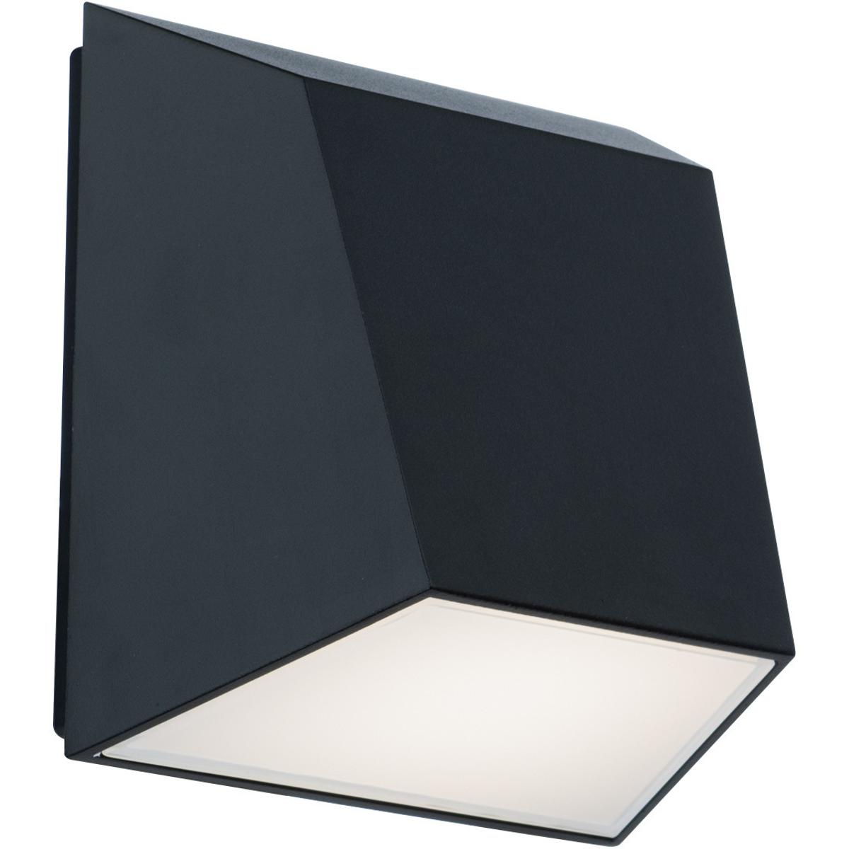 WAC Lighting WS-W27106-30-BK Atlantis LED 6 inch Black Outdoor Wall Light in 3000K, dweLED