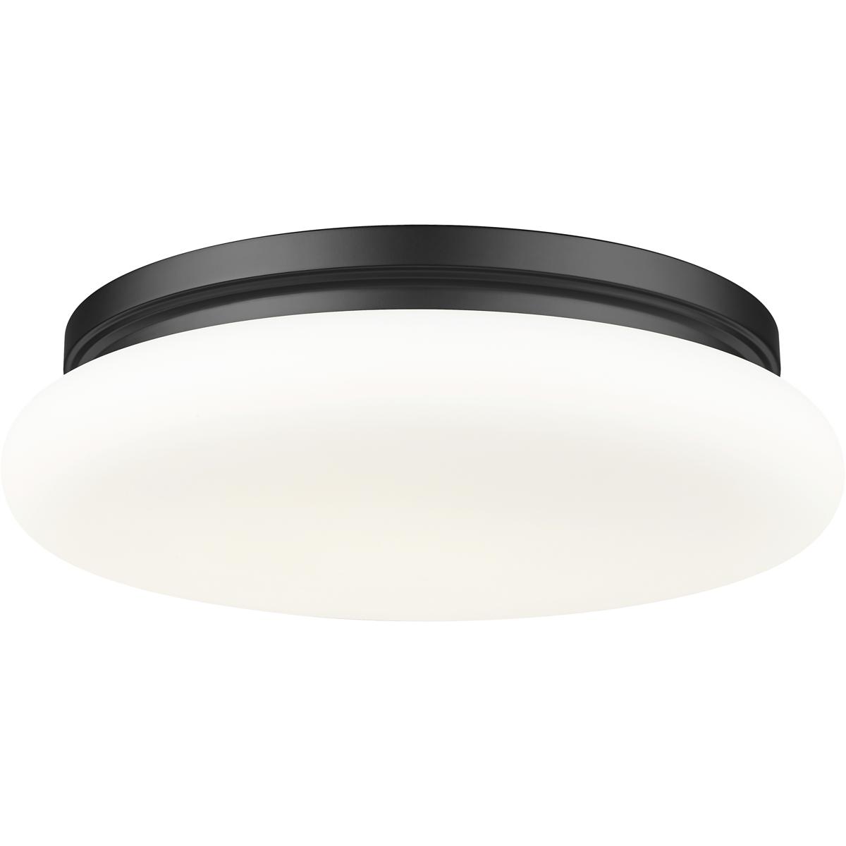 Z-Lite 1025F16-MB-LED Soleil 1 Light 16 inch Matte Black Flush Mount Ceiling Light