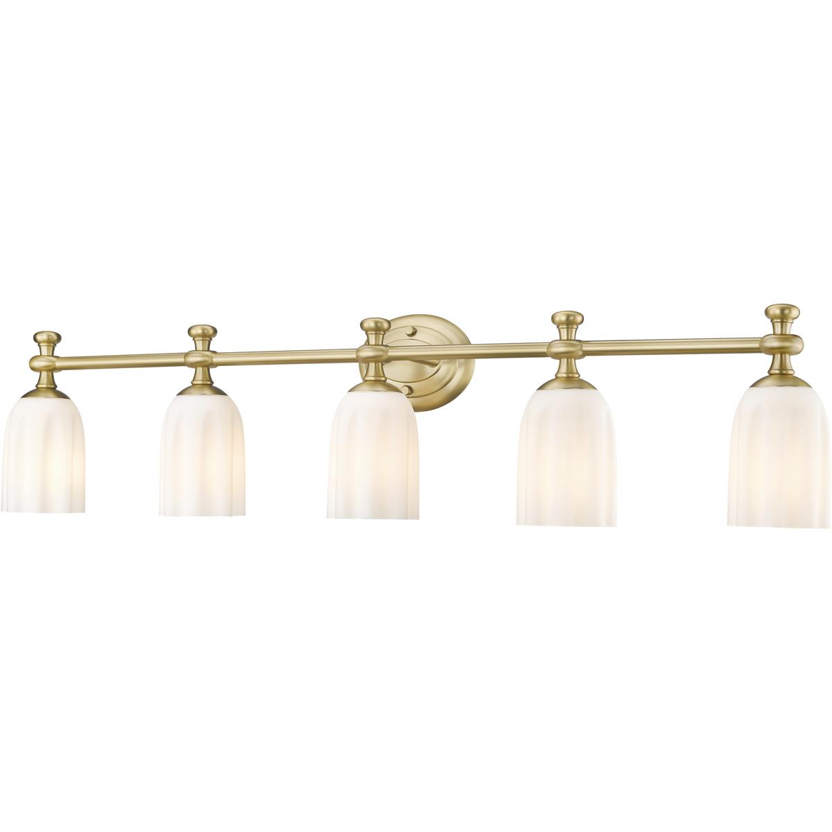 Z-Lite 1102-5V-MGLD Orion 5 Light 40.25 inch Modern Gold Bath Vanity Light Wall Light