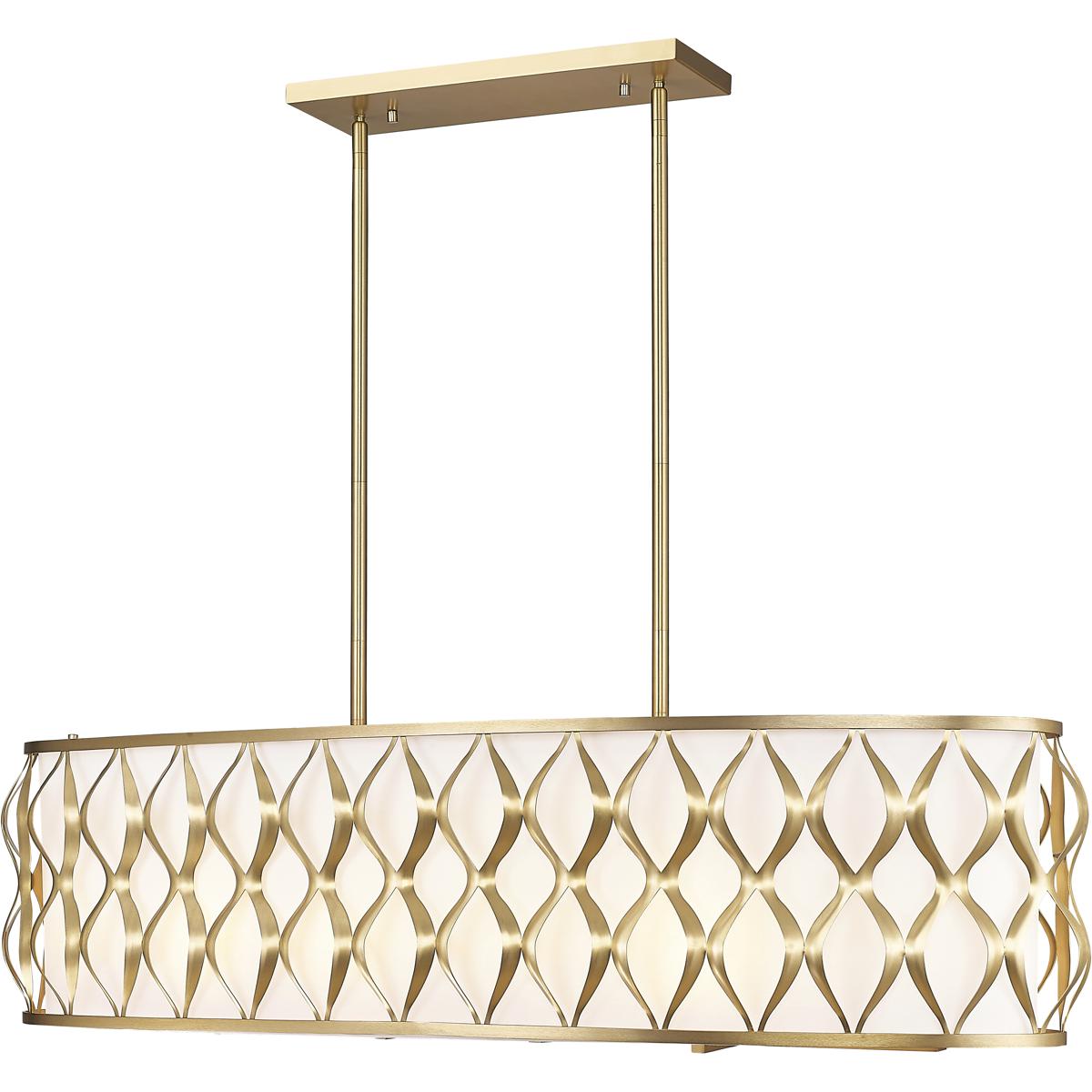 Z-Lite 1948-42L-MGLD Harden 10 Light 43 inch Modern Gold Linear Chandelier Ceiling Light