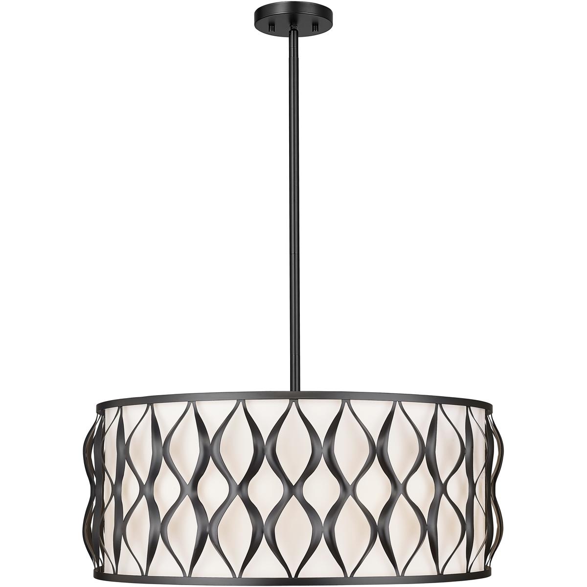 Z-Lite 1948P26-MB Harden 8 Light 26.25 inch Matte Black Pendant Ceiling Light