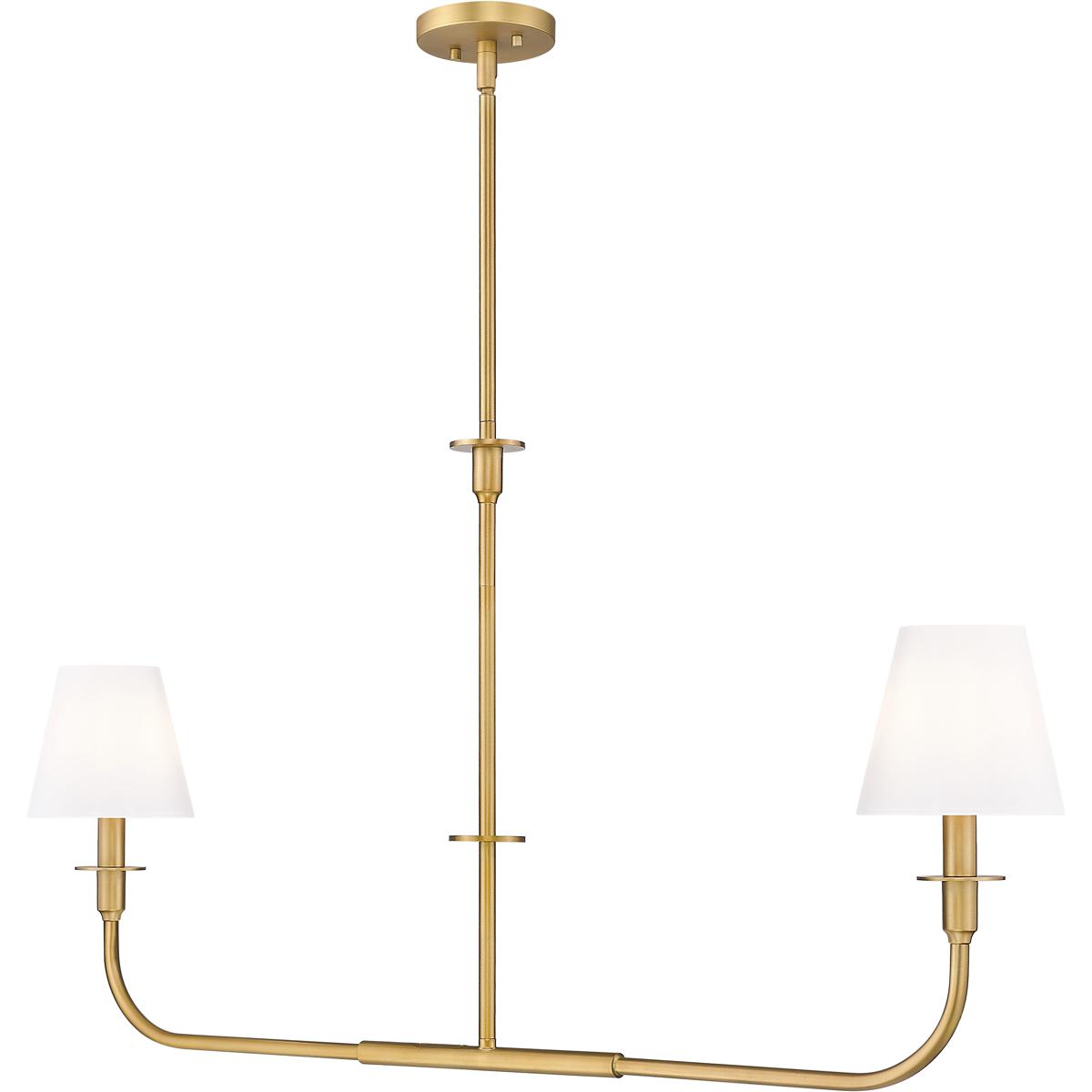 Z-Lite 3049-42L-RB Tova 2 Light 45.75 inch Rubbed Brass Linear Chandelier Ceiling Light