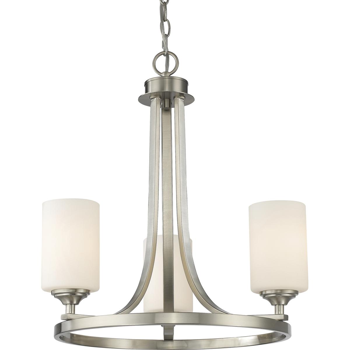 Z-Lite 435-3BN Bordeaux 3 Light 19.38 inch Brushed Nickel Chandelier Ceiling Light