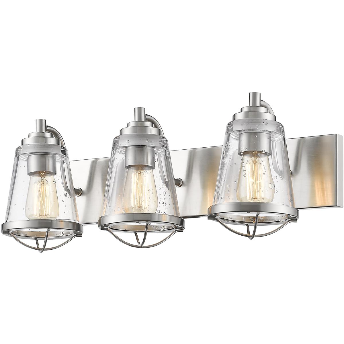 Z-Lite 444-3V-BN Mariner 3 Light 24 inch Brushed Nickel Vanity Wall Light