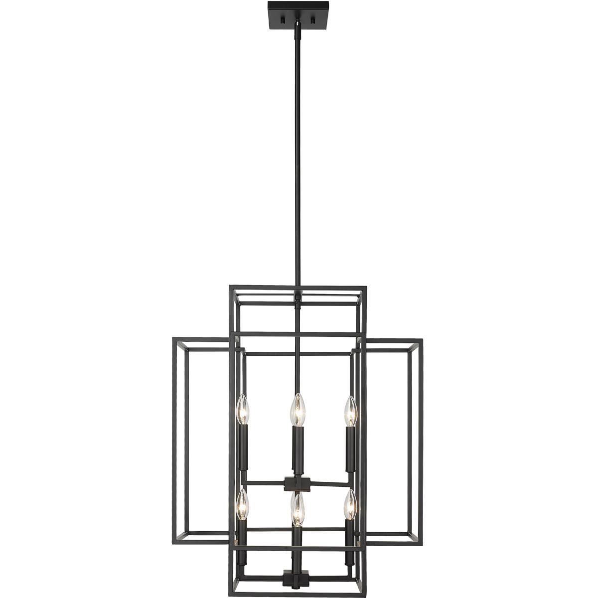 Z-Lite 454-28MB Titania 8 Light 22 inch Matte Black Chandelier Ceiling Light