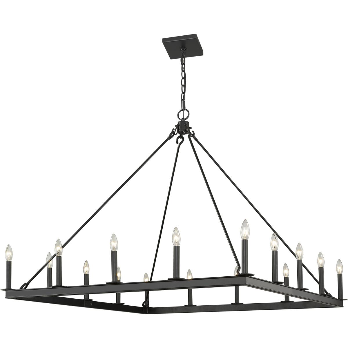 Z-Lite 482S-16MB Barclay 16 Light 45 inch Matte Black Chandelier Ceiling Light