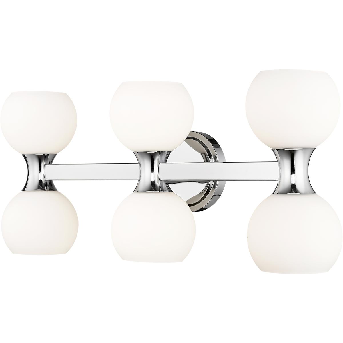 Z-Lite 494-6V-CH Artemis 6 Light 25 inch Chrome Vanity Wall Light