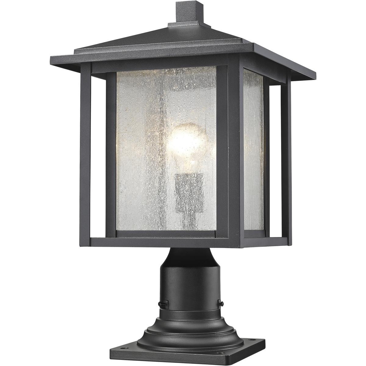 Z-Lite 554PHB-533PM-BK Aspen 1 Light 18.25 inch Black Outdoor Pier Mounted Fixture