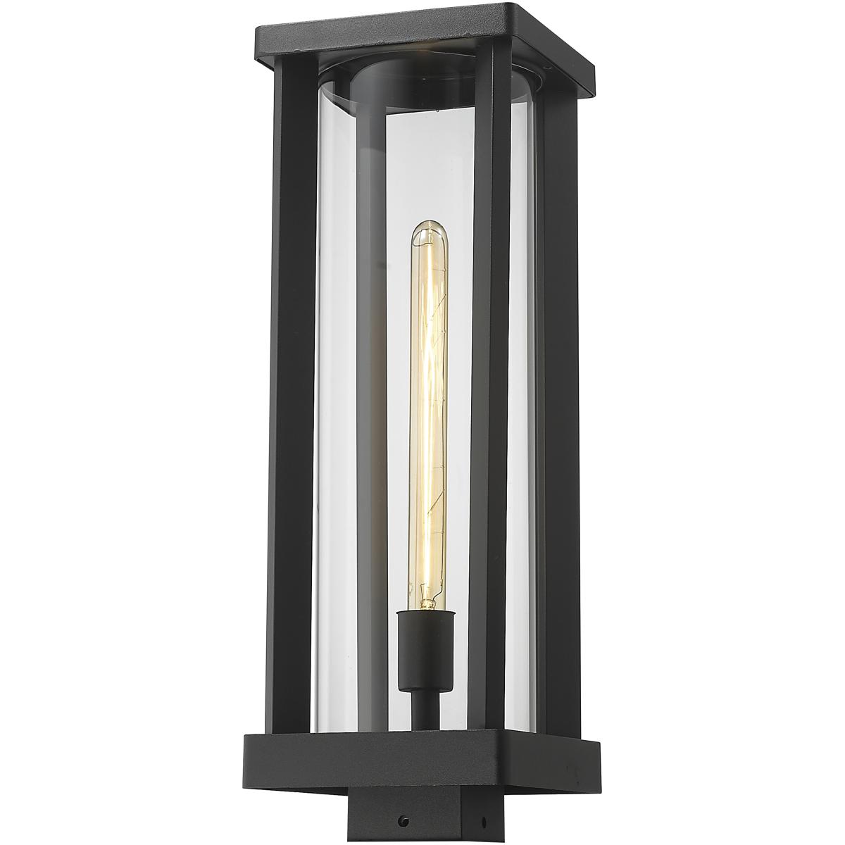 Z-Lite 586PHBS-BK Glenwood 1 Light 20 inch Black Outdoor Post Mount Fixture