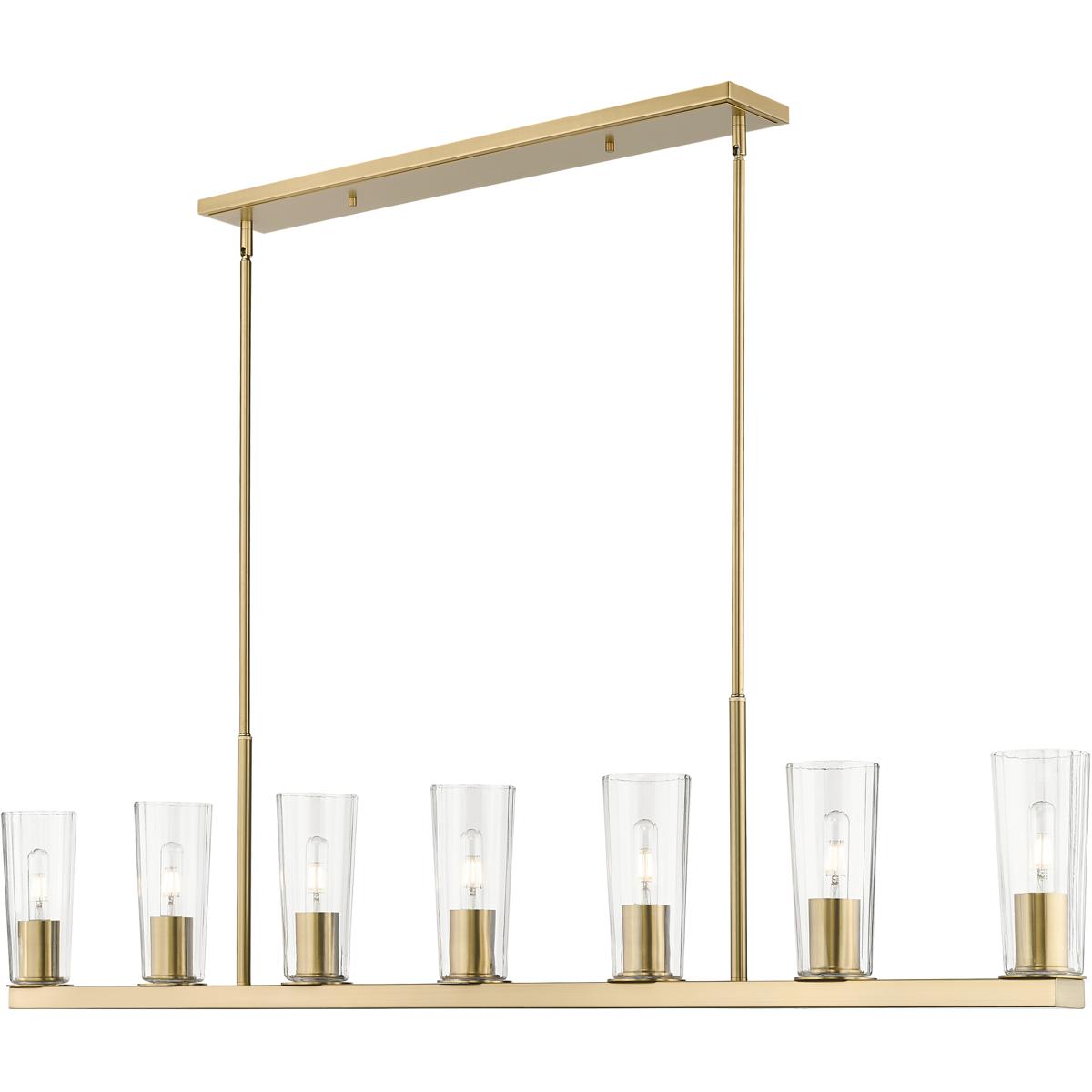 Z-Lite 826-7L-MGLD Titus 7 Light 63.5 inch Modern Gold Linear Chandelier Ceiling Light