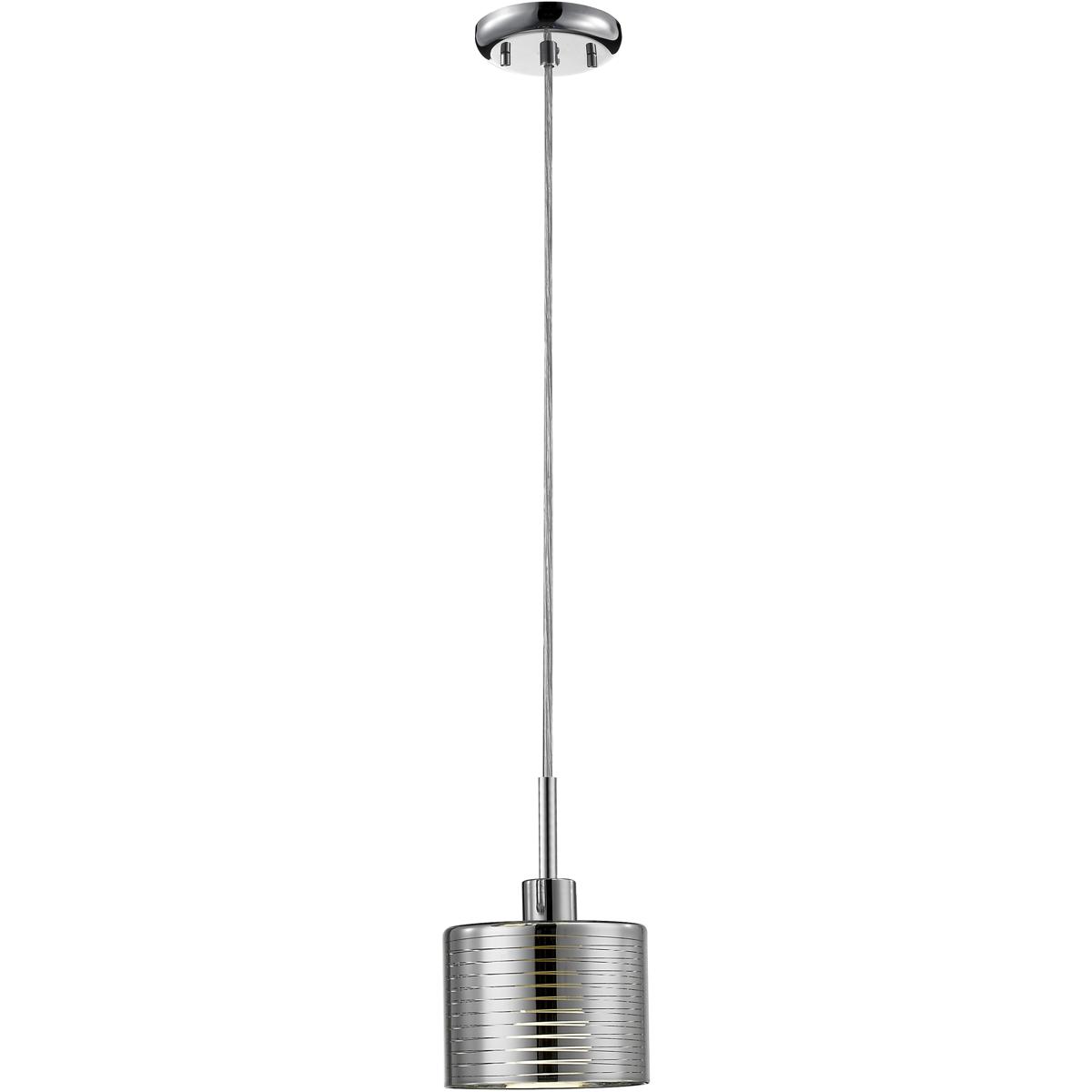 Z-Lite 911MP3 Sempter 1 Light 6.25 inch Chrome Pendant Ceiling Light