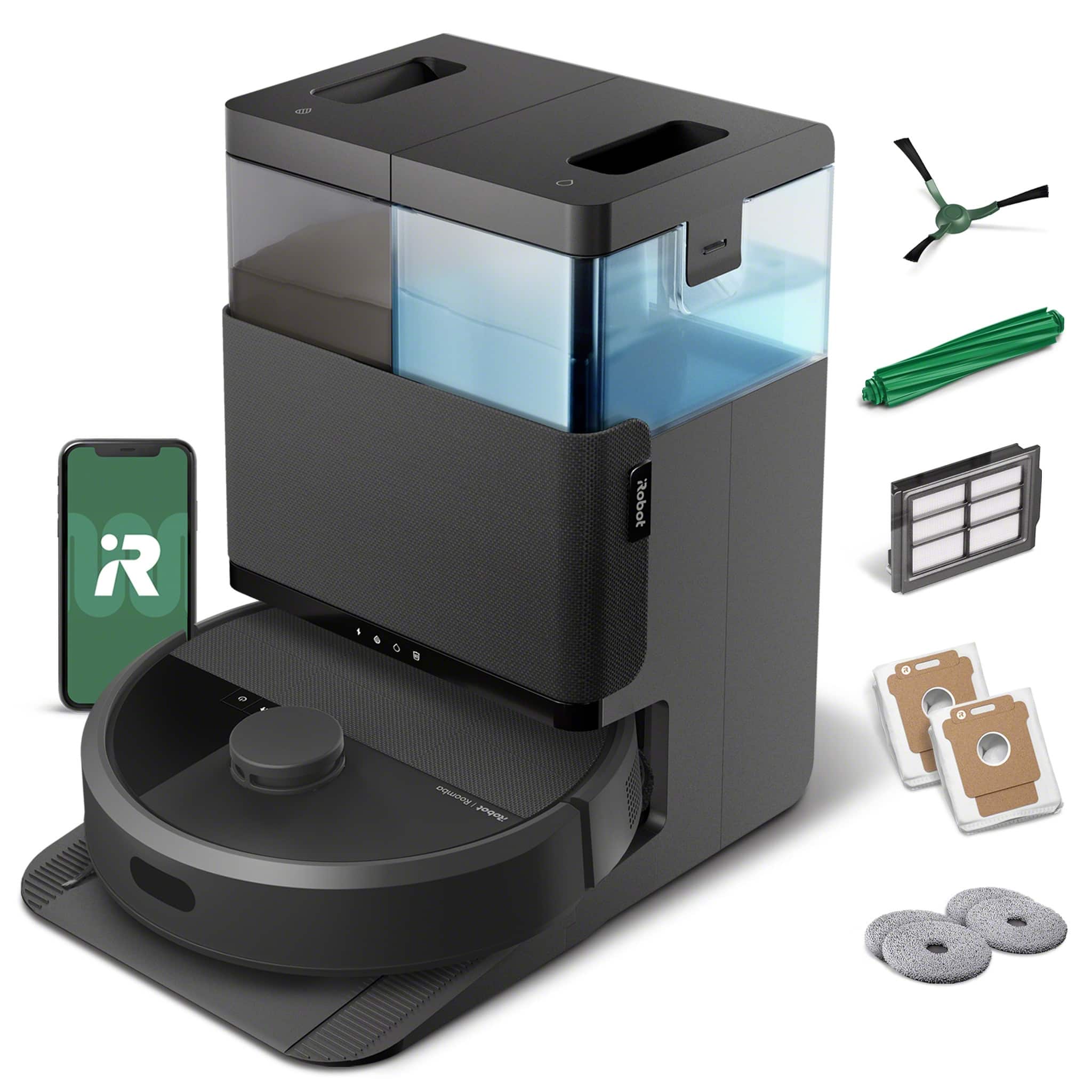Roomba 405 (G185) Combo Vacuum & Mop + AutoWash Dock - Dual Spinning Mop Pads, Self Empties, Intense Suction, Pad Lift