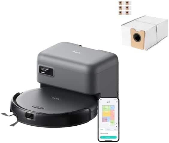eufy Robot Vacuum C10 with Self Emptying, 8 Weeks Hands Free +6 Pack Dust Bag
