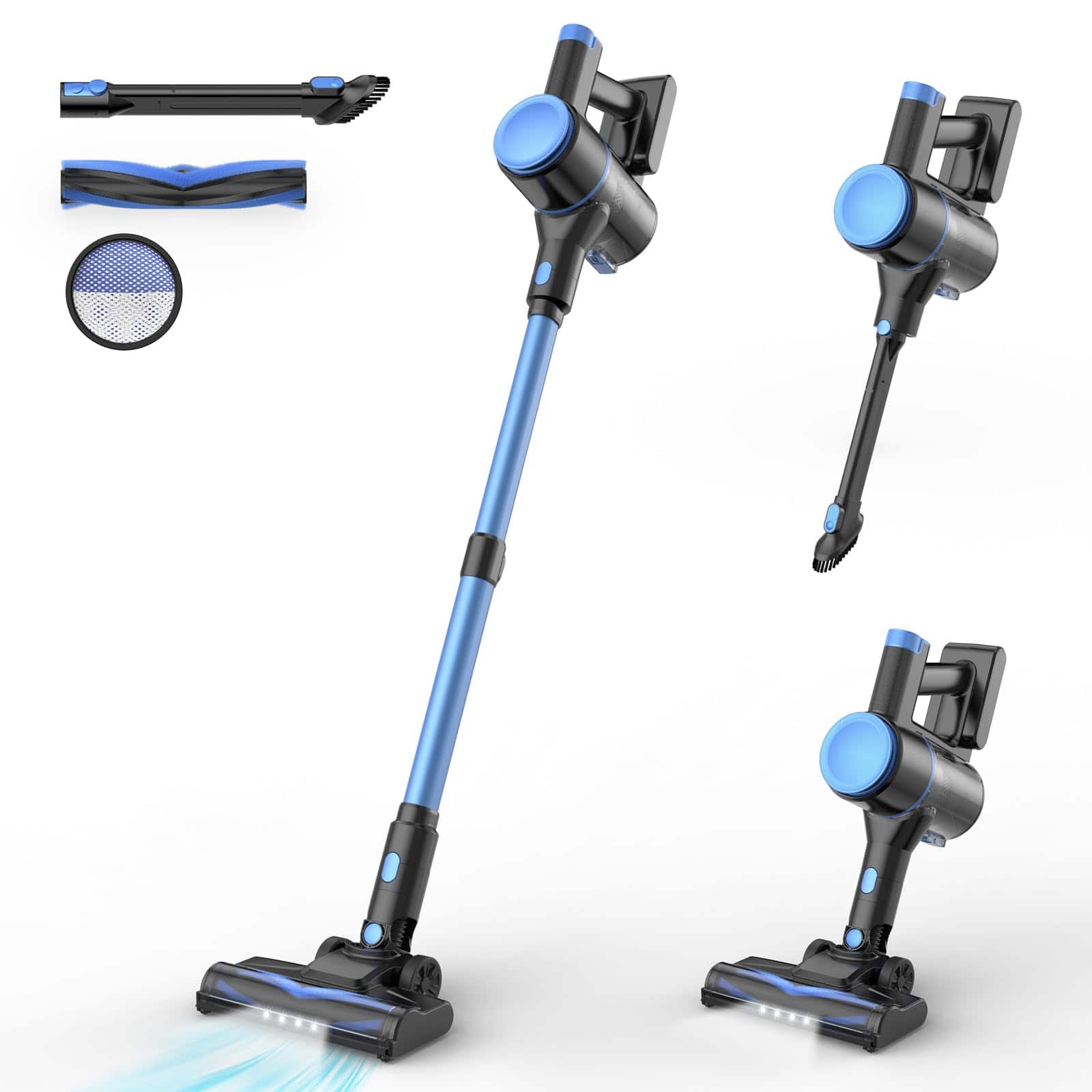 N8 Cordless Vacuum Cleaner, Lightweight Stick Vacuum with Powerful Suction, 2200mAh Battery, 40 Mins Runtime, Self-Stand