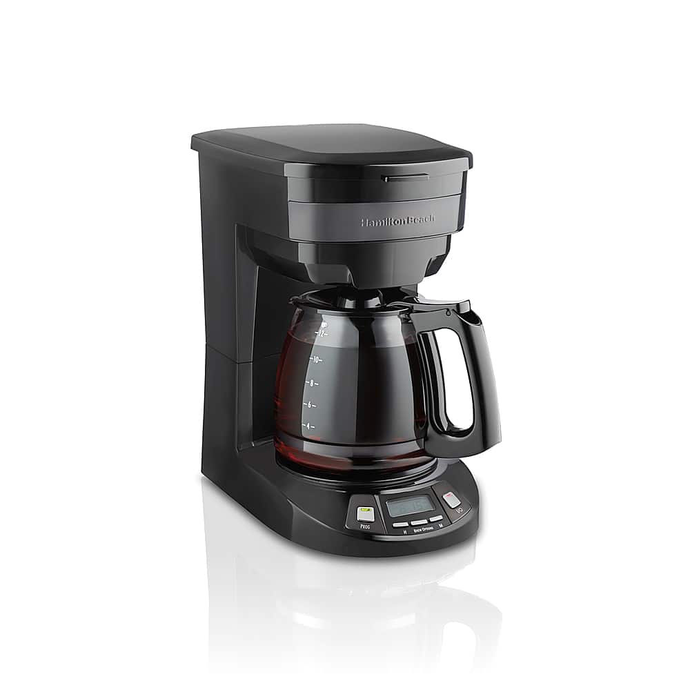 12 Cup Programmable Coffee Maker - Black Stainless Steel