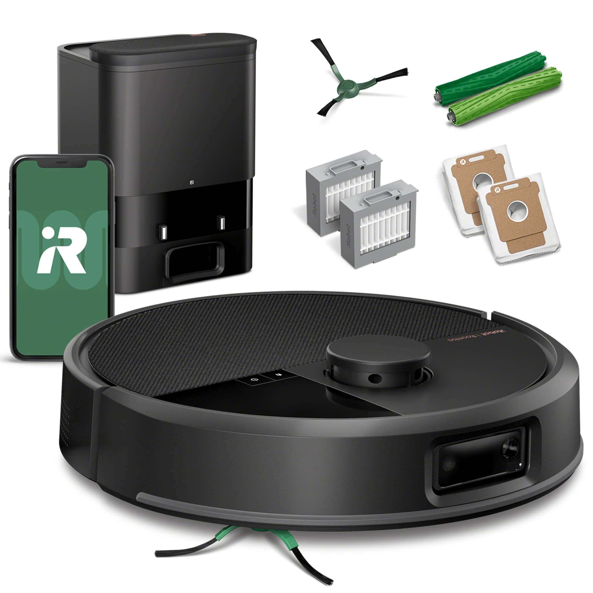 Roomba 705 Vacuum + AutoEmpty Dock - Extreme Power-Lifting Suction, Anti-Tangle Dual Rubber Brushes, Self Empties, LiDAR