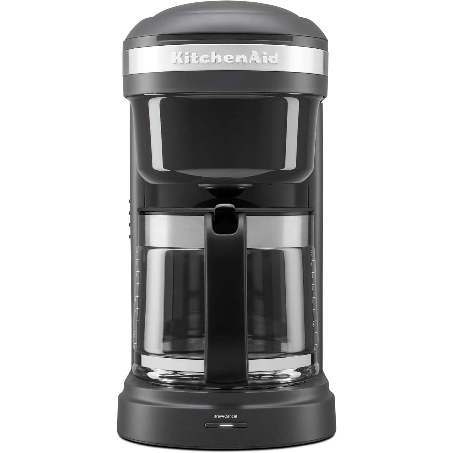 12-Cup Drip Coffee Maker with Spiral Showerhead in Matte Charcoal Gray